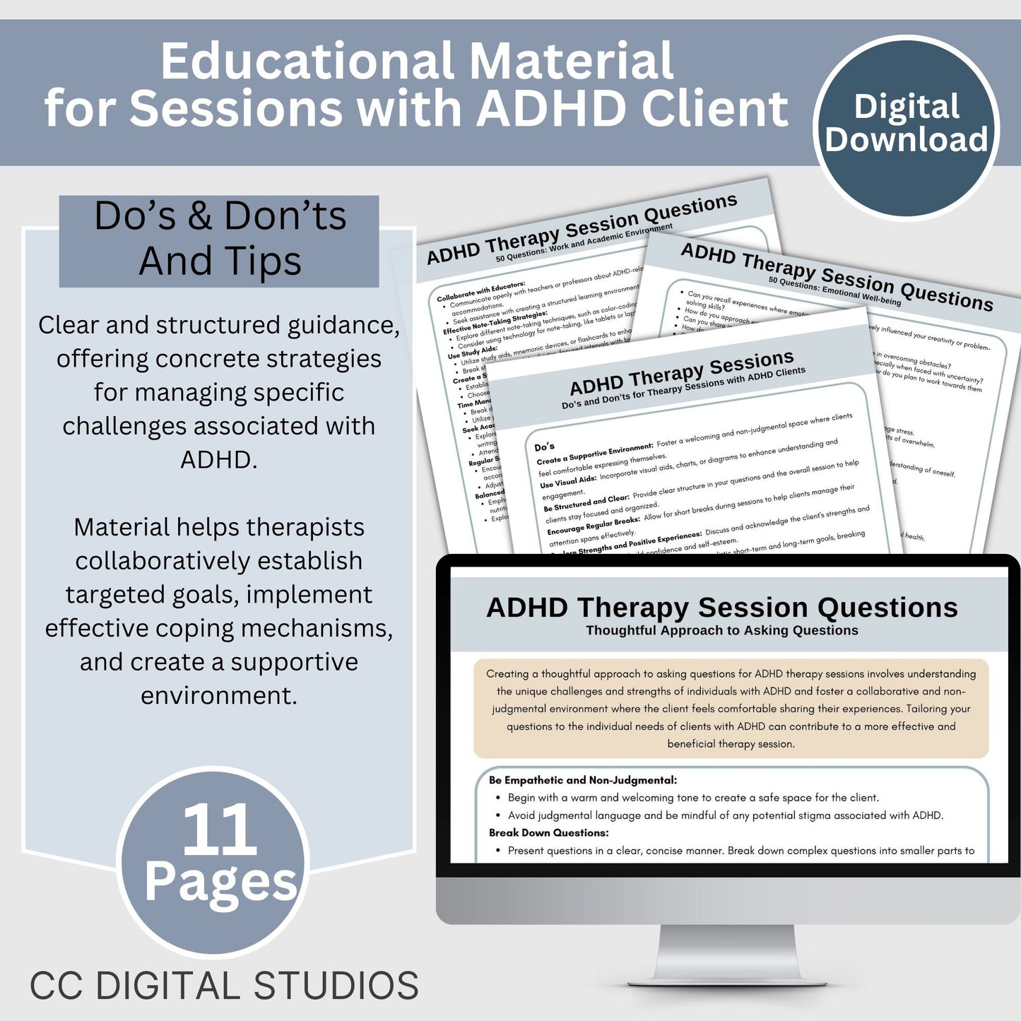 A collection of 750 questions, along with essential tips for therapist to provide their clients and do's and don'ts, this resource is a valuable addition to any therapist's office. Helpful reference sheets for school counselors social workers
