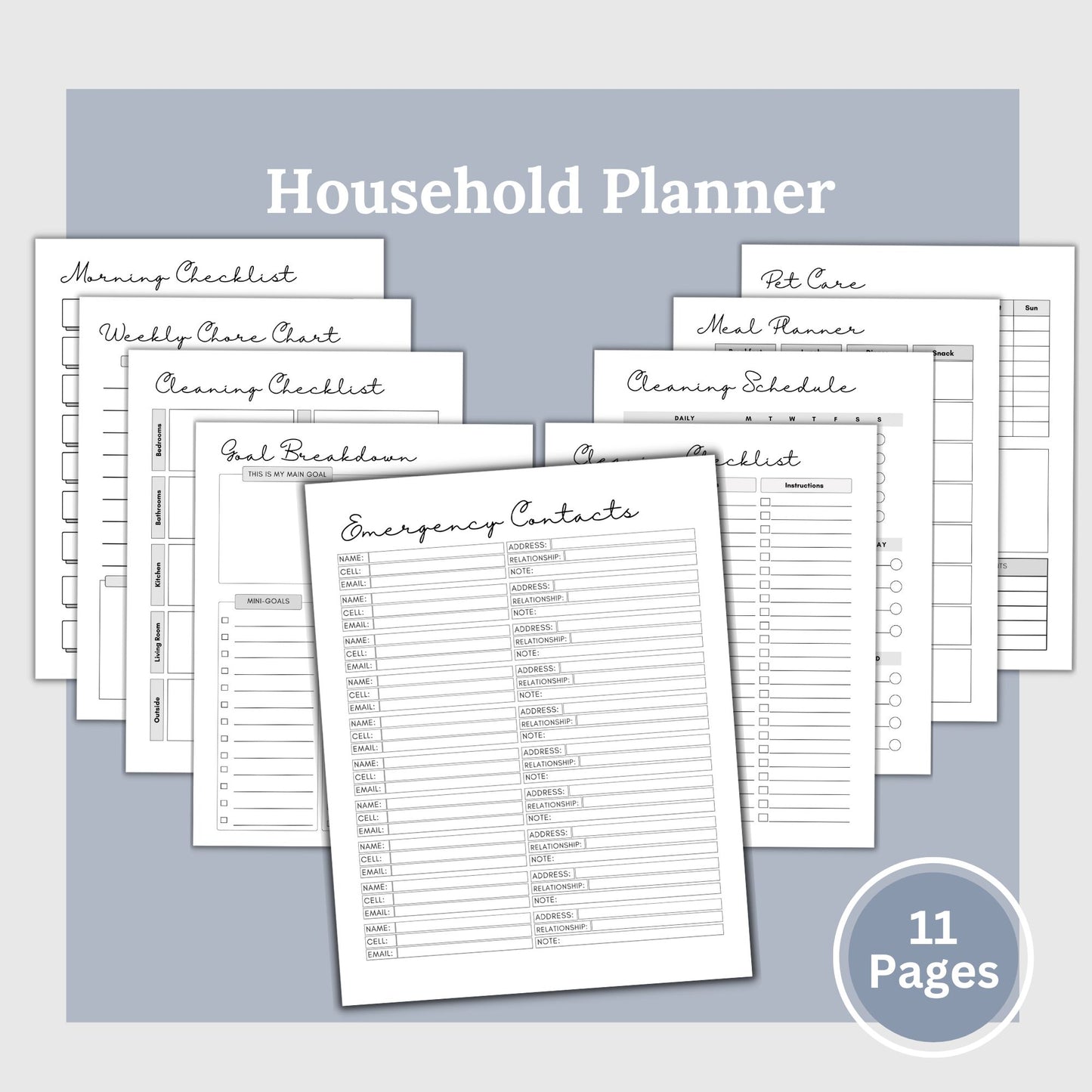 ADHD digital planner, ADHD Planner Printable, adhd Productivity Planner, adhd life planner adhd journal, adhd student planner, adhd workbook, digital planner, printable, GoodNotes Planner, GoodNotes Pages