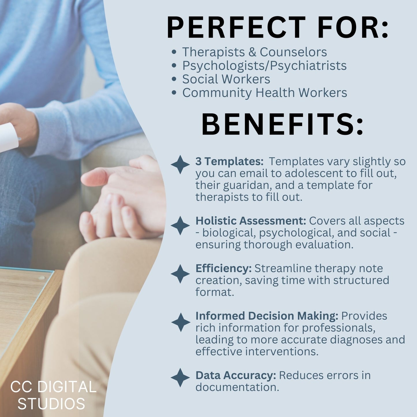 15-page comprehensive biopsychosocial therapy template. Perfect for therapists, school psychologists, and professionals in psychology fields. Streamlining your therapist office, therapy notes, psychology, therapy tool, therapy resource
