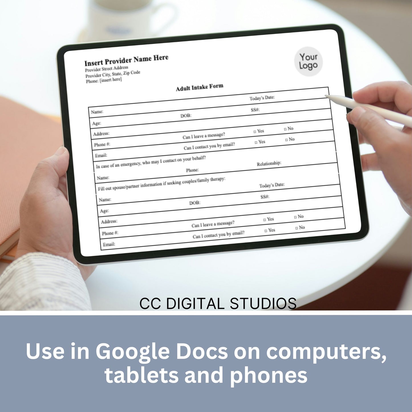 Adult Client Intake Template for Mental Health Practitioners: Streamline Workflow