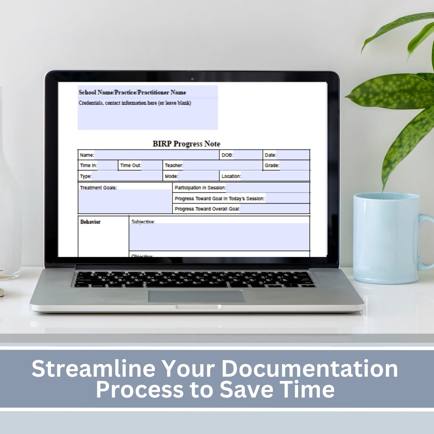 BIRP Progress Note Template designed for school counselors, psychologists, and social workers.BIRP Progress Note for School Counselors, School Psychologist, School Social Work Counseling Tools, Therapy Notes, Therapist Office Forms