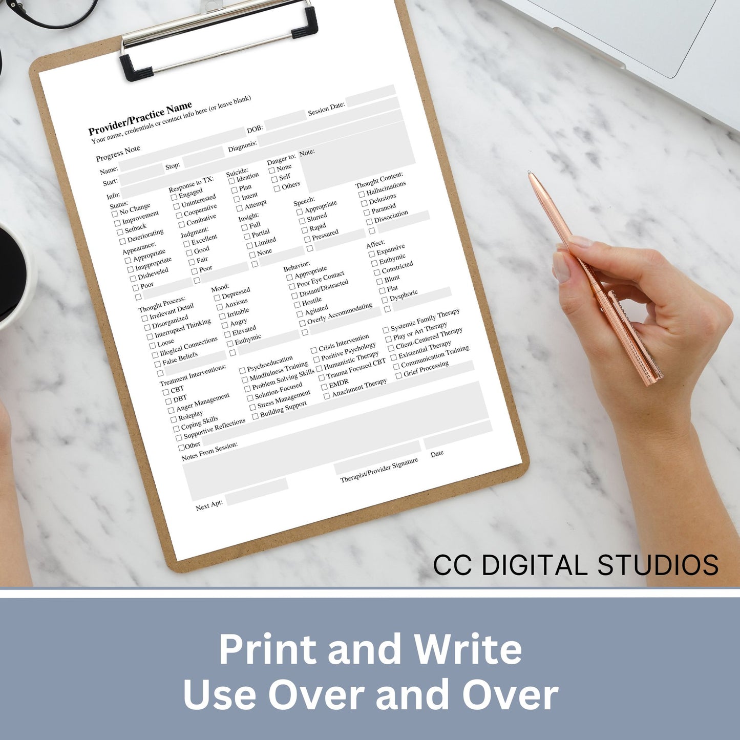 Documentation bundle for mental health professionals. This bundle provides needed therapy tools; client intake template, progress notes, treatment plan and clinical terms cheat sheet. Save 25% with bundle