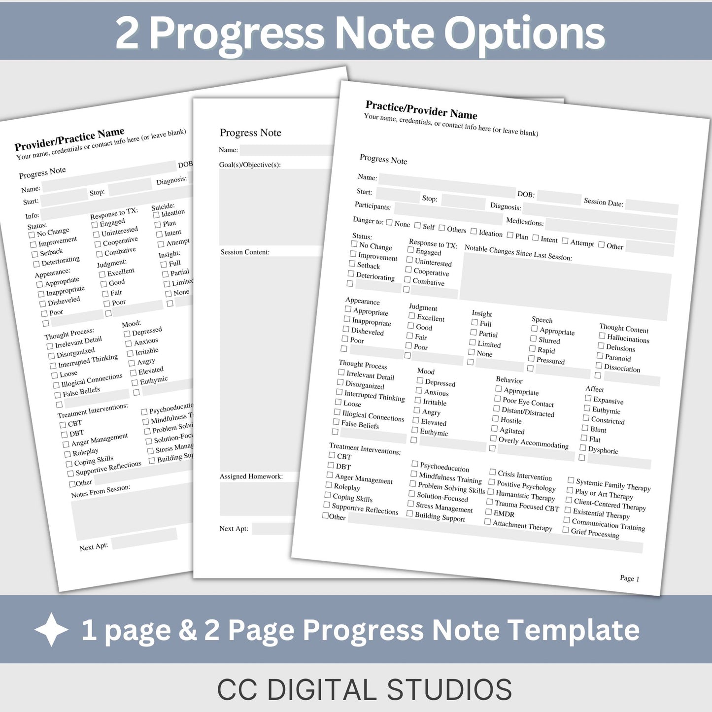 Documentation bundle for mental health professionals. This bundle provides needed therapy tools; client intake template, progress notes, treatment plan and clinical terms cheat sheet. Save 25% with bundle