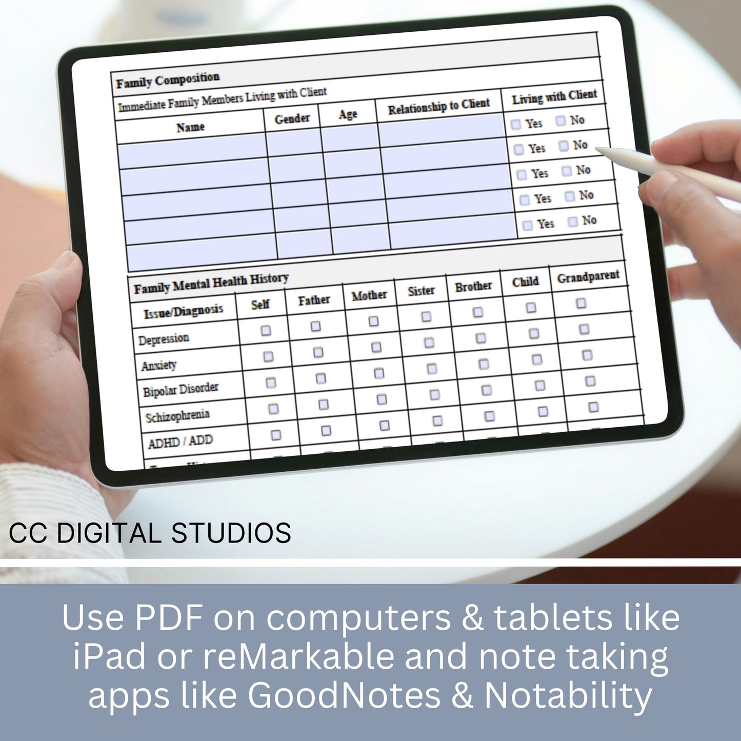 15-page comprehensive biopsychosocial fillable PDF template! Perfect for therapists, school psychologists, and professionals in psychology fields. Streamlining your therapist office, therapy notes, psychology, therapy tool, therapy resource