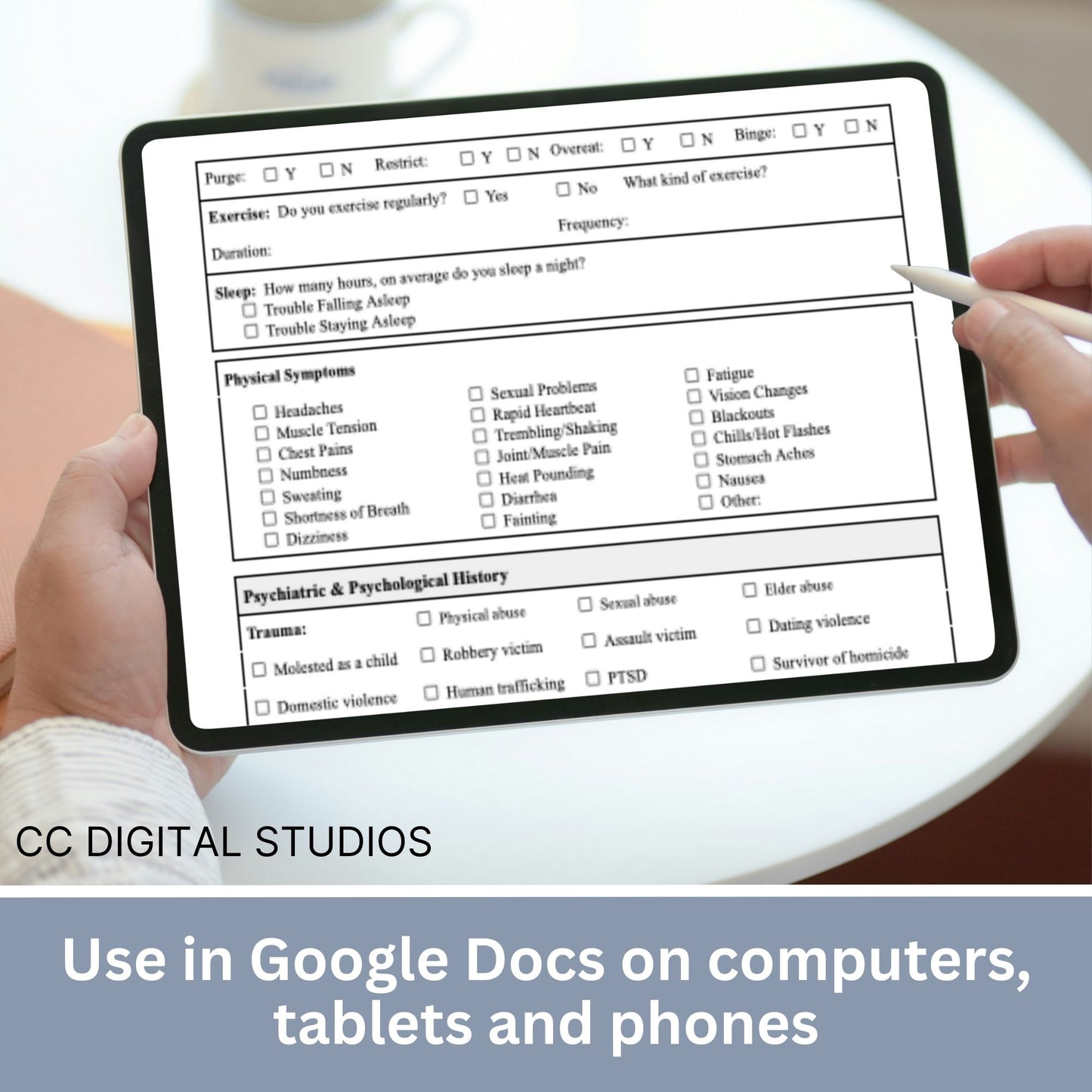 15-page comprehensive biopsychosocial editable Google Doc template! Perfect for therapists, school psychologists, and professionals in psychology fields. Streamlining your therapist office, therapy notes, psychology, therapy tool, therapy resource