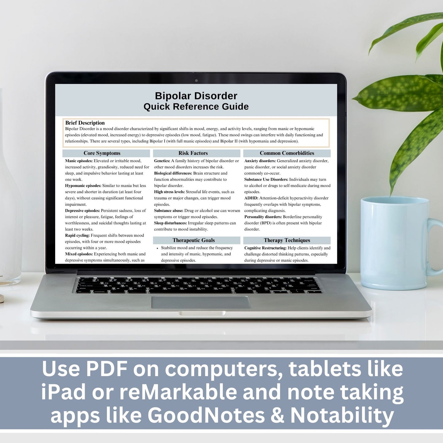 Bipolar Therapy Cheat Sheet: 2 IN 1 Psychoeducation for Client and Cheat Sheet for Counselors