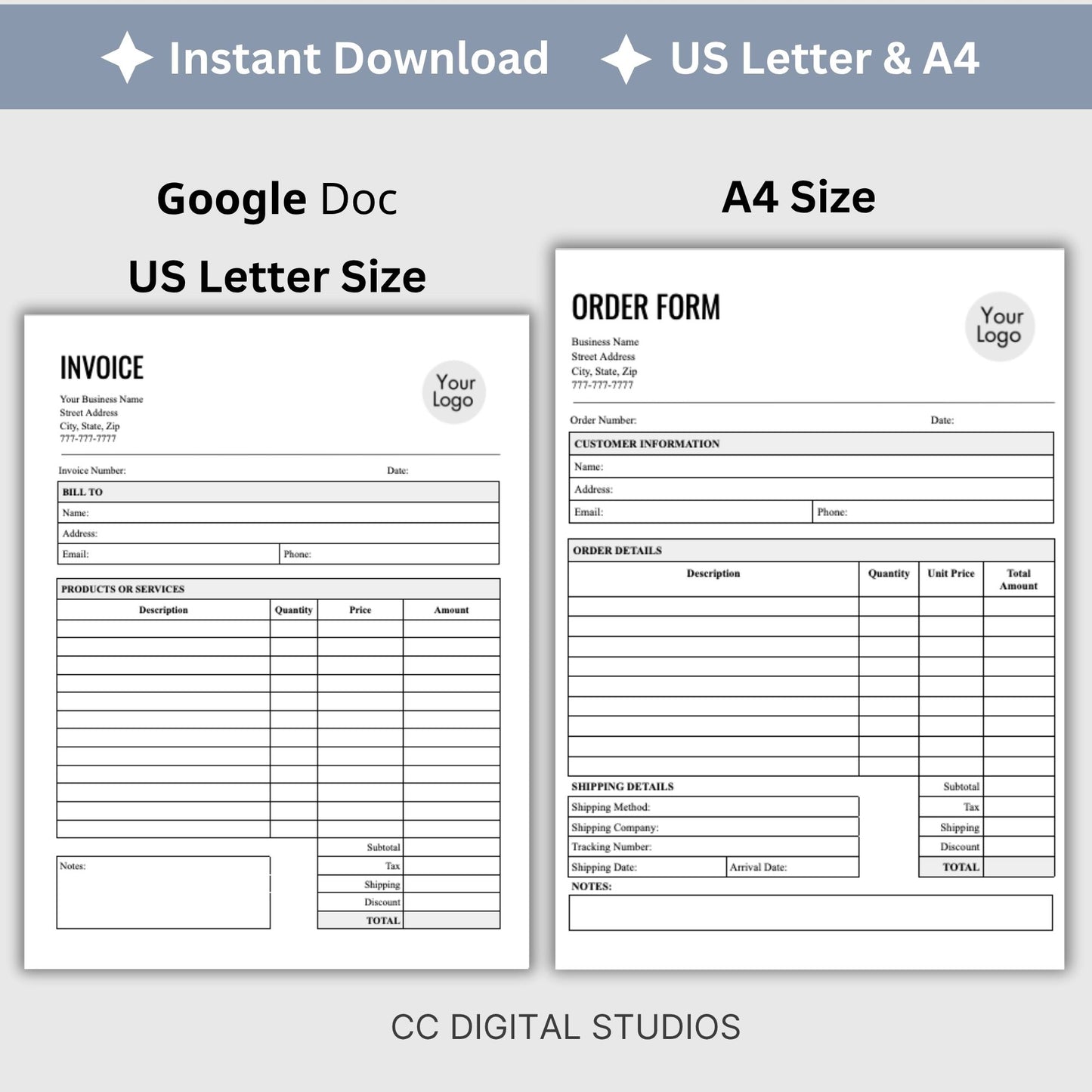 Business Forms Bundle - Google Doc