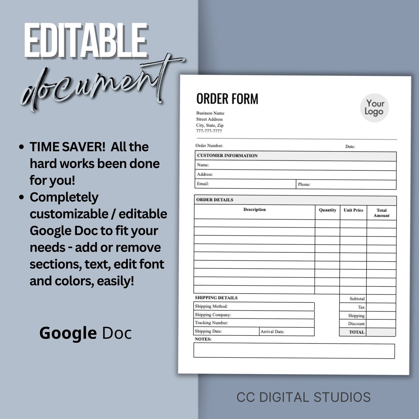Business Forms Bundle - Google Doc