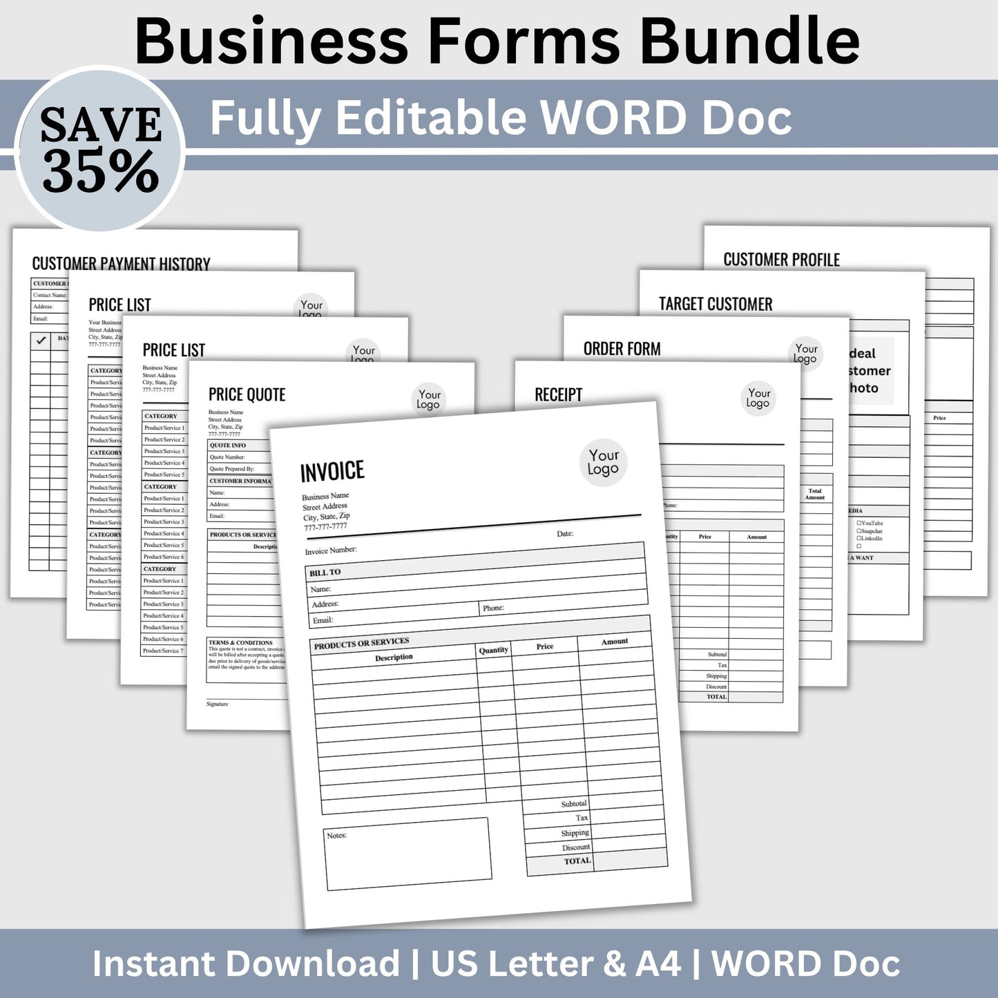 Business Form Bundle - WORD DOC