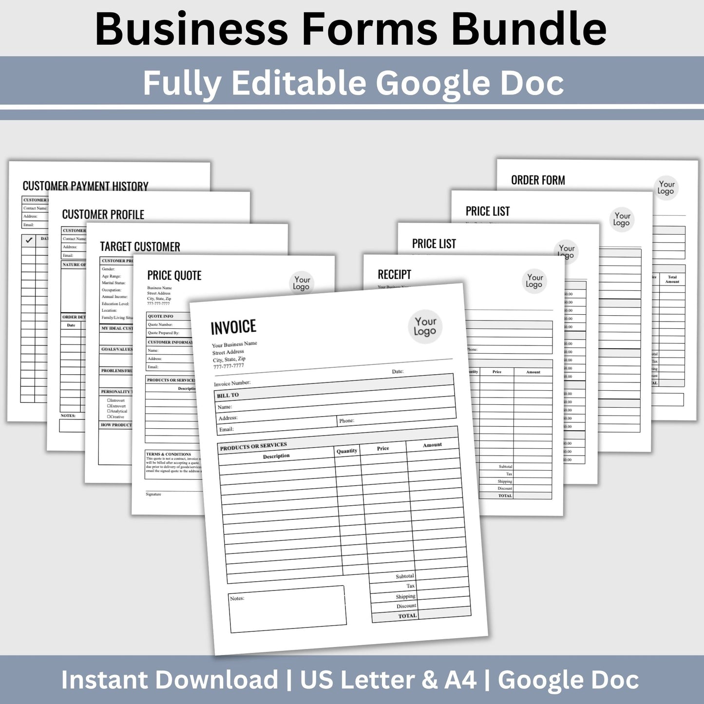 Business Forms Bundle - Google Doc