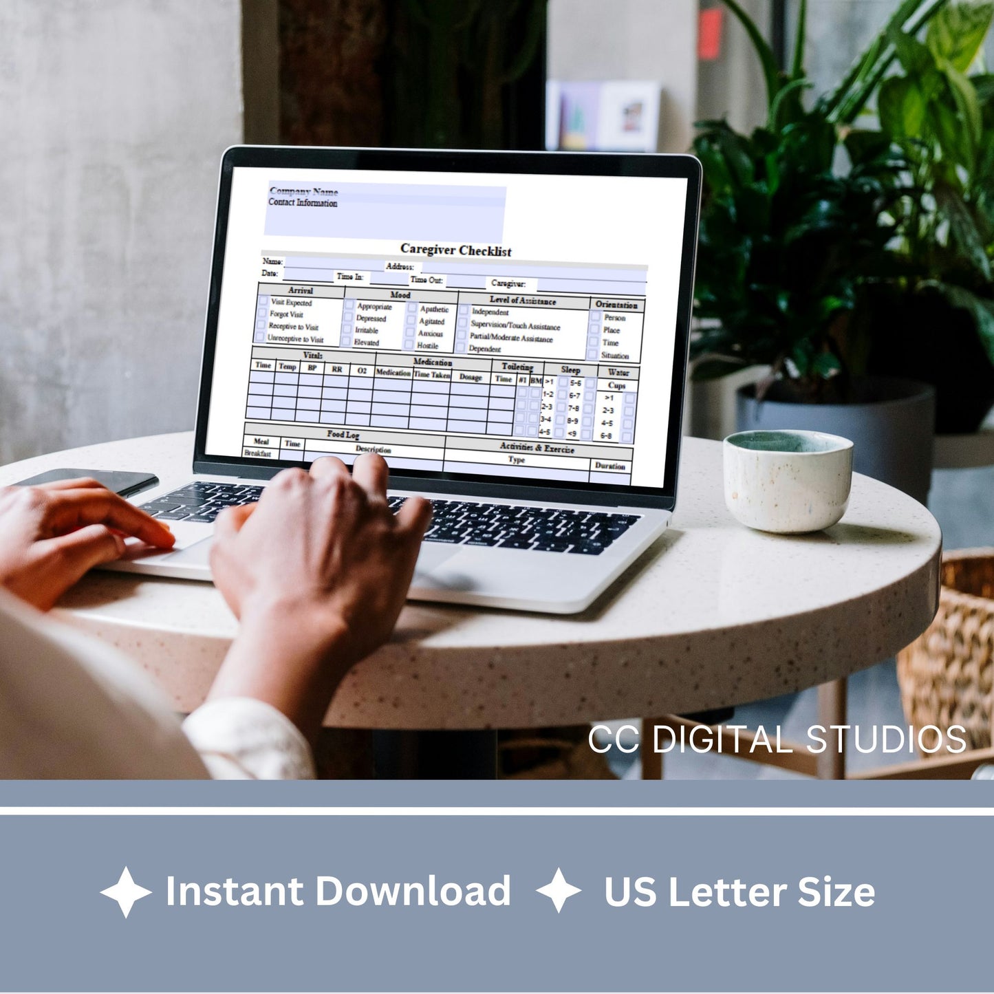 Caregiver Checklist - Fillable PDF