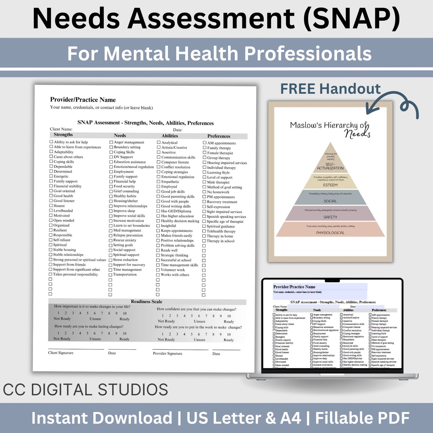 SAVE 25% with our Case Manager Bundle! 3 styles of case management progress notes, case management desktop reference cheat sheet of words and phrases, needs assessment with free Maslows Hierarchy of Needs Poster and care plan template.