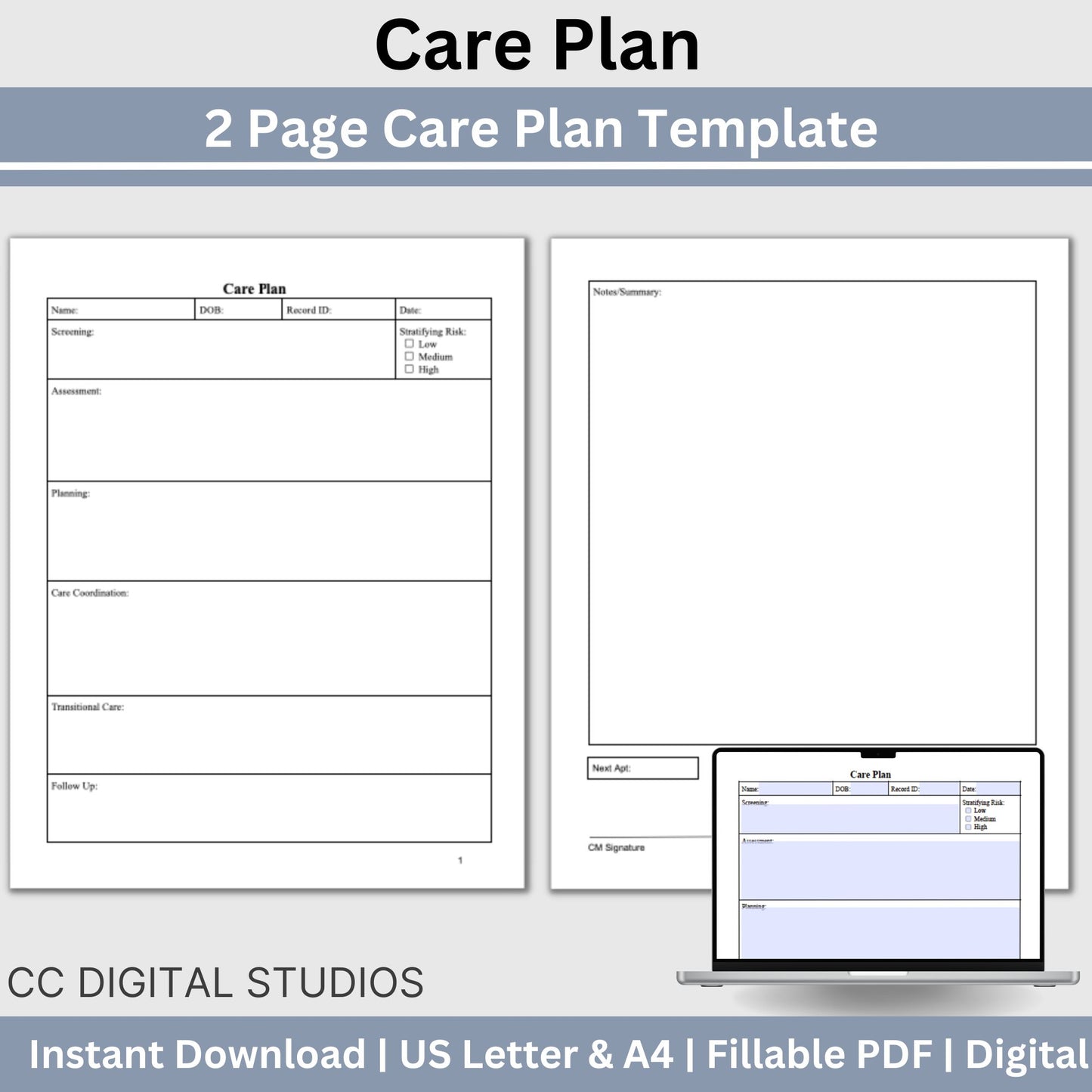 SAVE 25% with our Case Manager Bundle! 3 styles of case management progress notes, case management desktop reference cheat sheet of words and phrases, needs assessment with free Maslows Hierarchy of Needs Poster and care plan template.