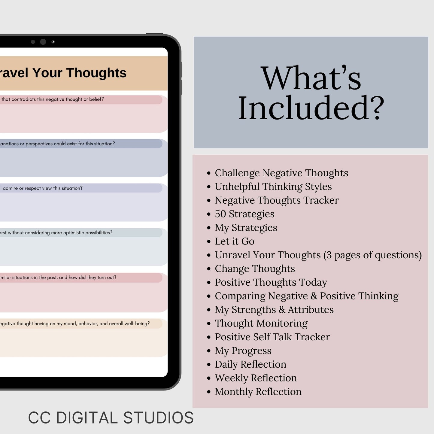 CBT Therapy Worksheets: Turn Negative Thoughts into Positive