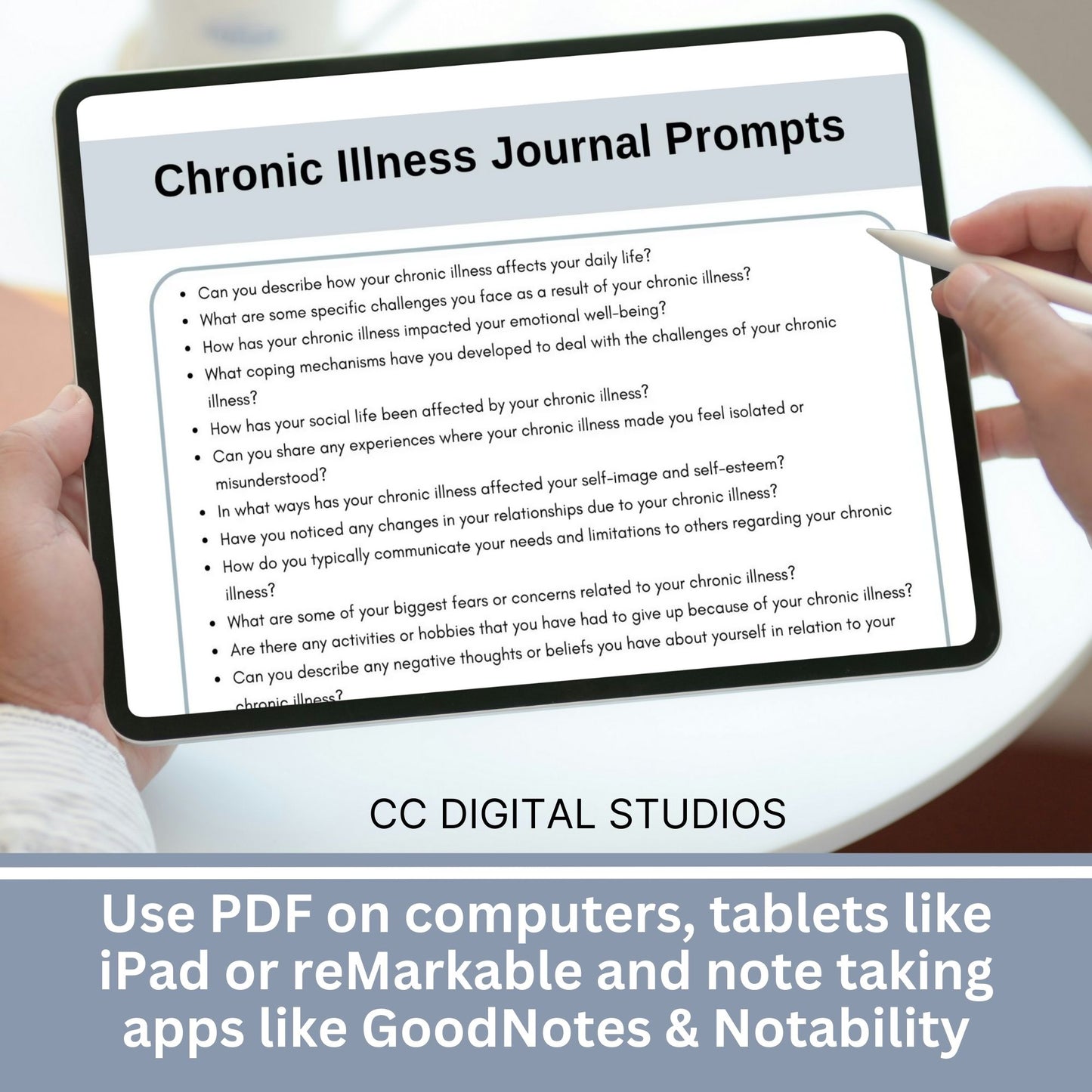 Journal Prompts for Chronic Illness, 100 In-Depth Journal Prompts for Processing Chronic Illness, Mental Health Journal, Emotion Processing. Each prompt has been crafted to provide a safe and supportive space for introspection and self-exploration.