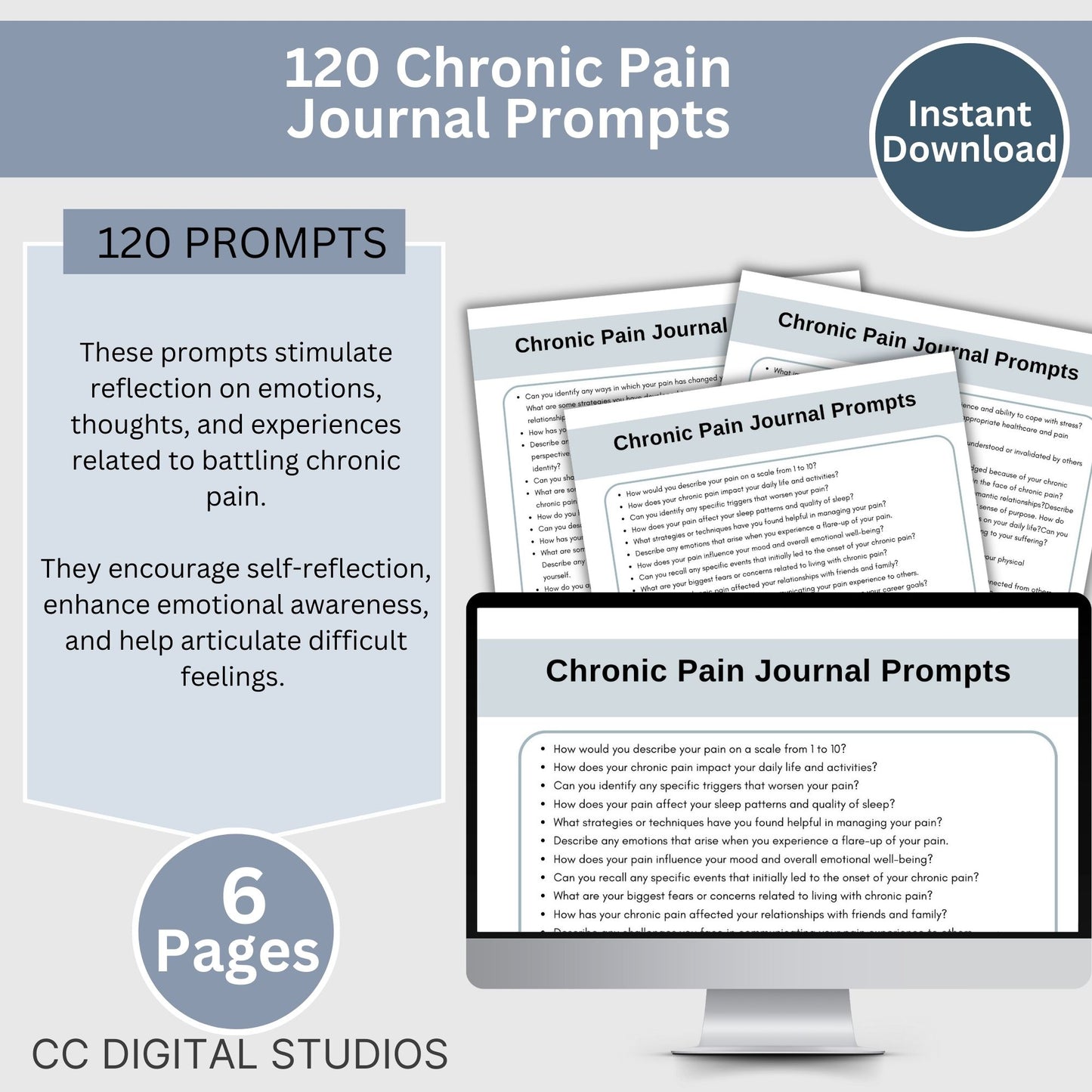 Chronic Pain Journal Prompts: Explore Emotions Safely
