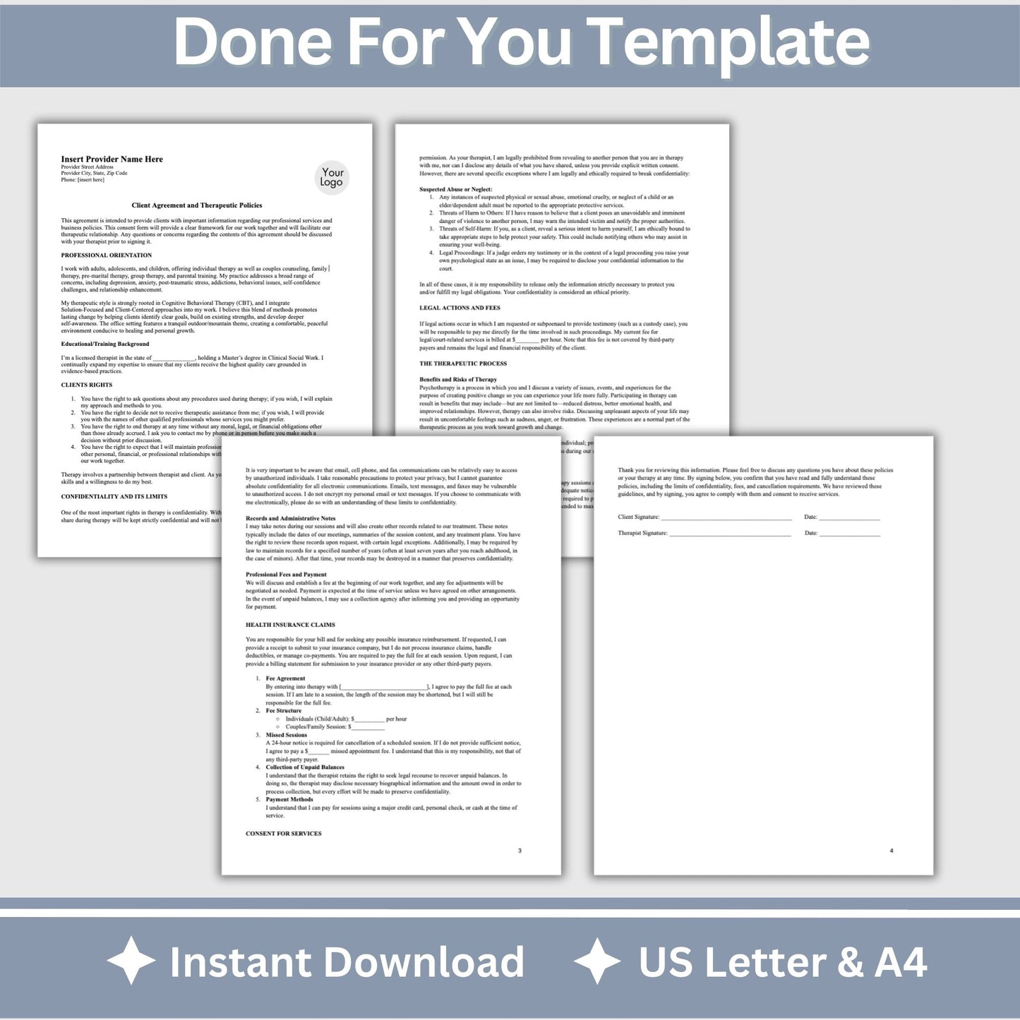 Client Agreement & Therapeutic Policies