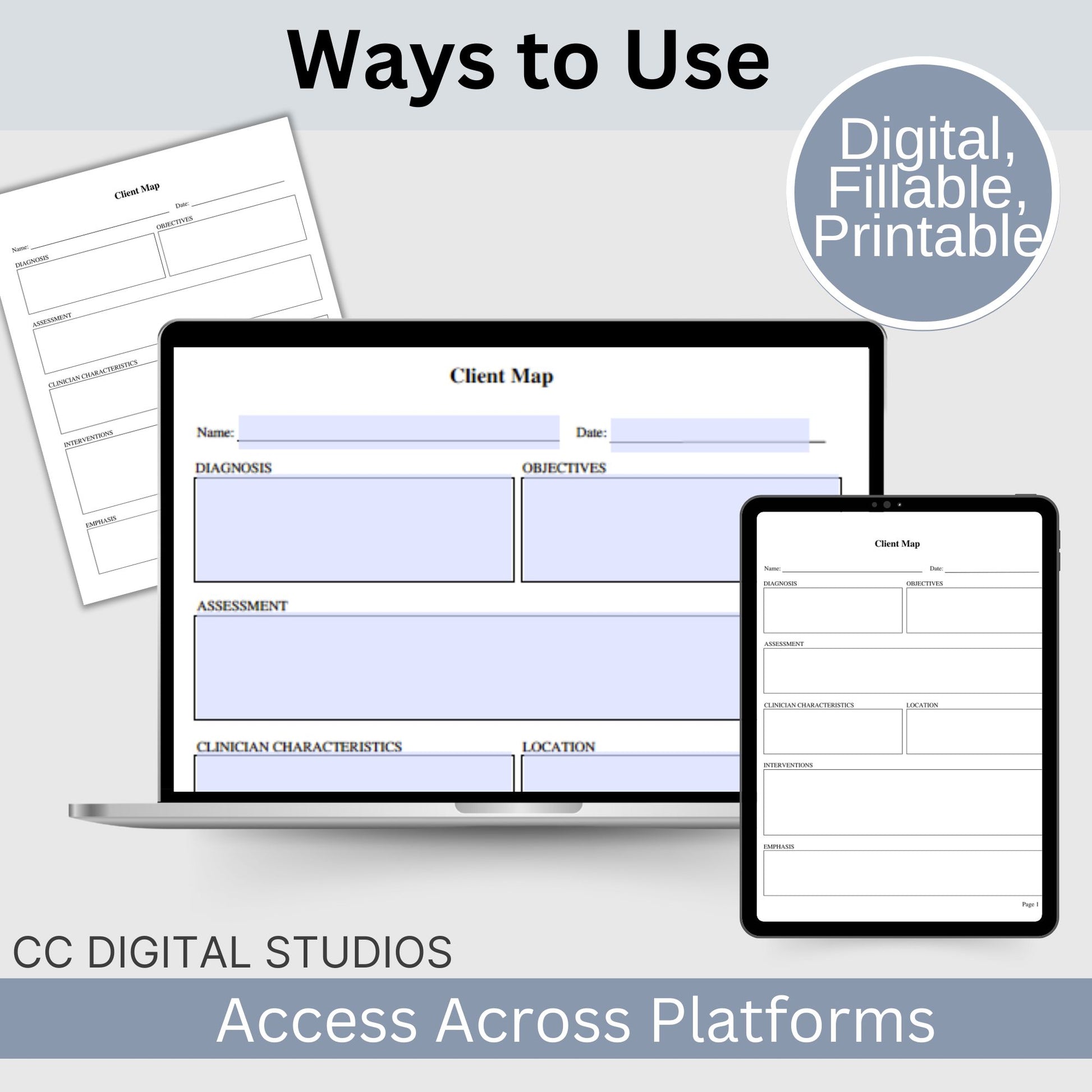 Client Mapping & Treatment Planning Tool is essential for therapists seeking to enhance their case conceptualization and treatment strategies. Designed for clarity and efficiency,