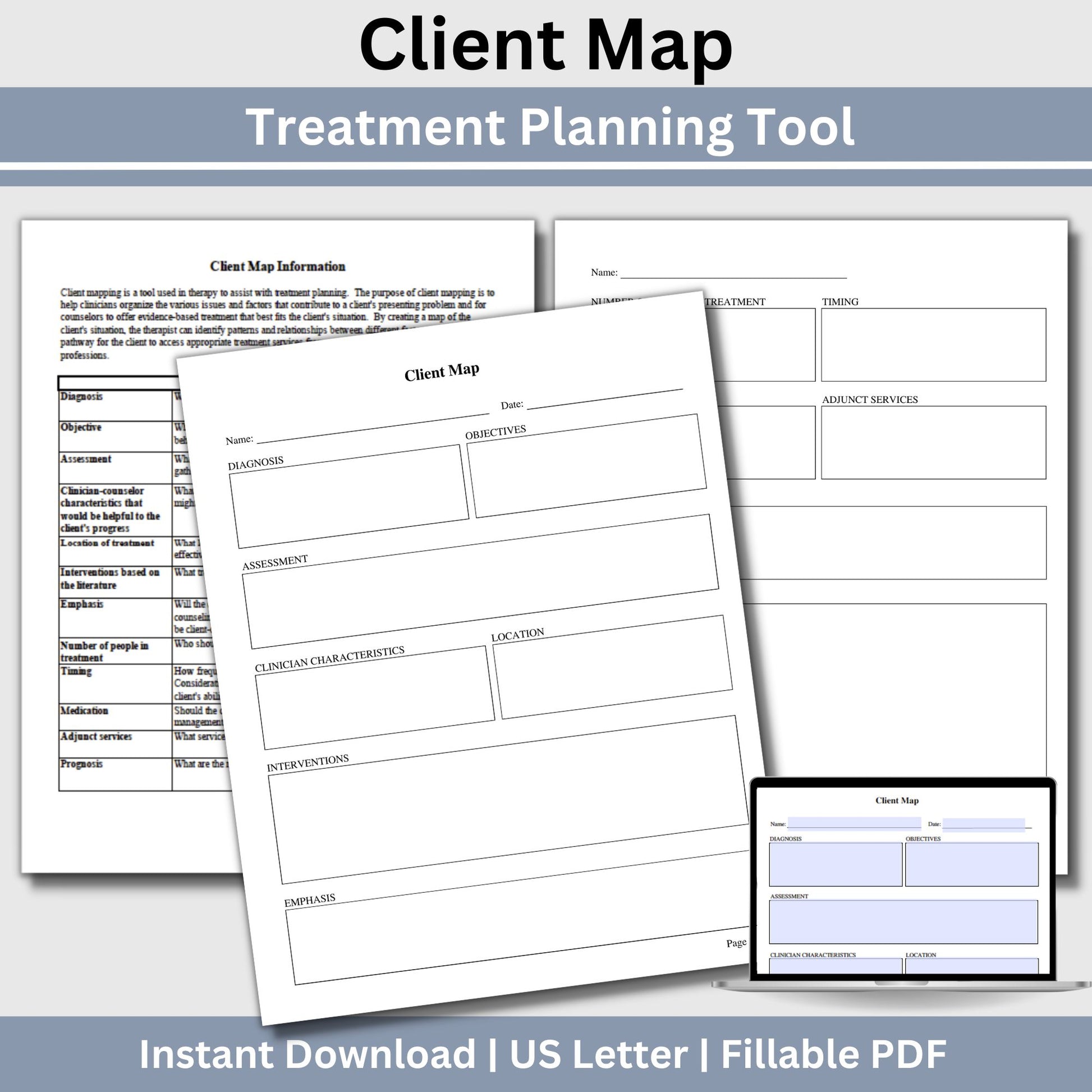 Client Mapping & Treatment Planning Tool is essential for therapists seeking to enhance their case conceptualization and treatment strategies. Designed for clarity and efficiency,
