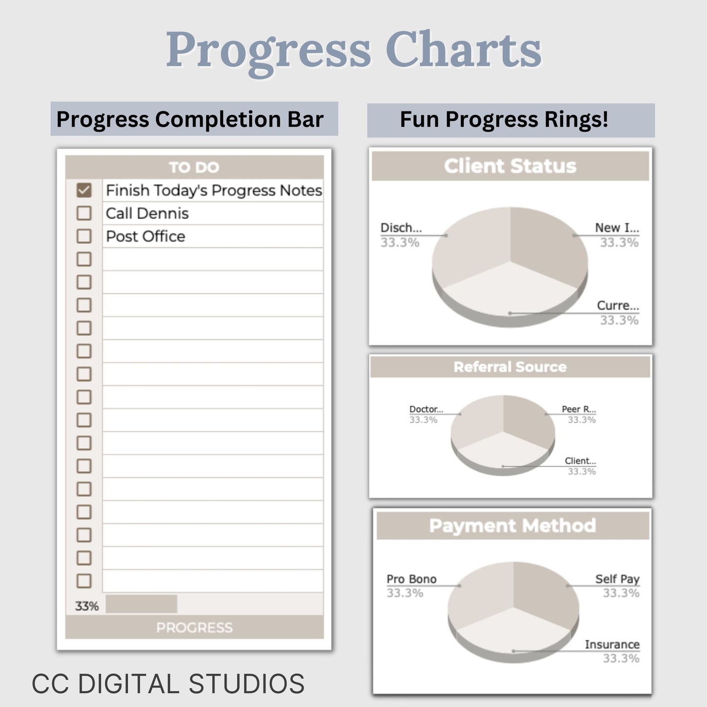 Client Tracker for Google Sheets document is tailored for mental health professionals to efficiently manage their client caseload. This client tracker is designed to streamline the workflow of therapists in private practice or counseling offices, offering a centralized platform for client session tracking and management.