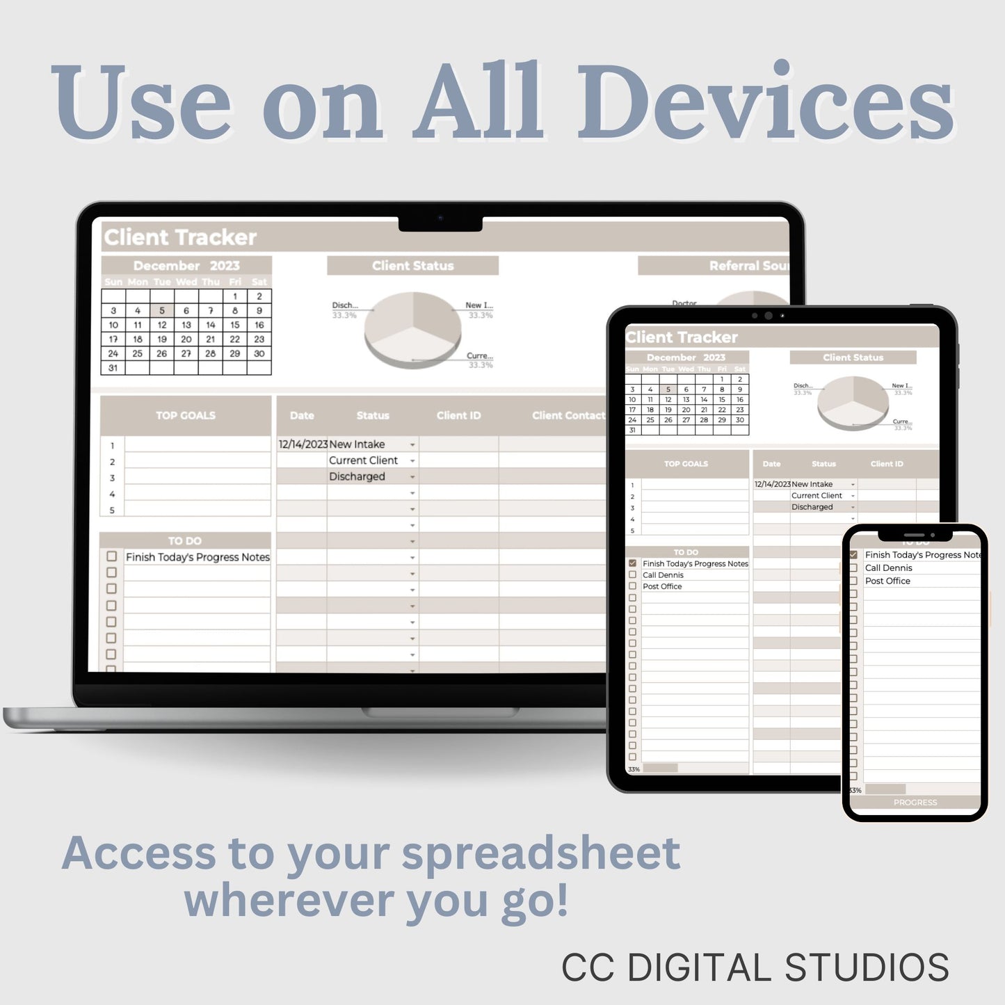 Client Tracker for Google Sheets document is tailored for mental health professionals to efficiently manage their client caseload. This client tracker is designed to streamline the workflow of therapists in private practice or counseling offices, offering a centralized platform for client session tracking and management.