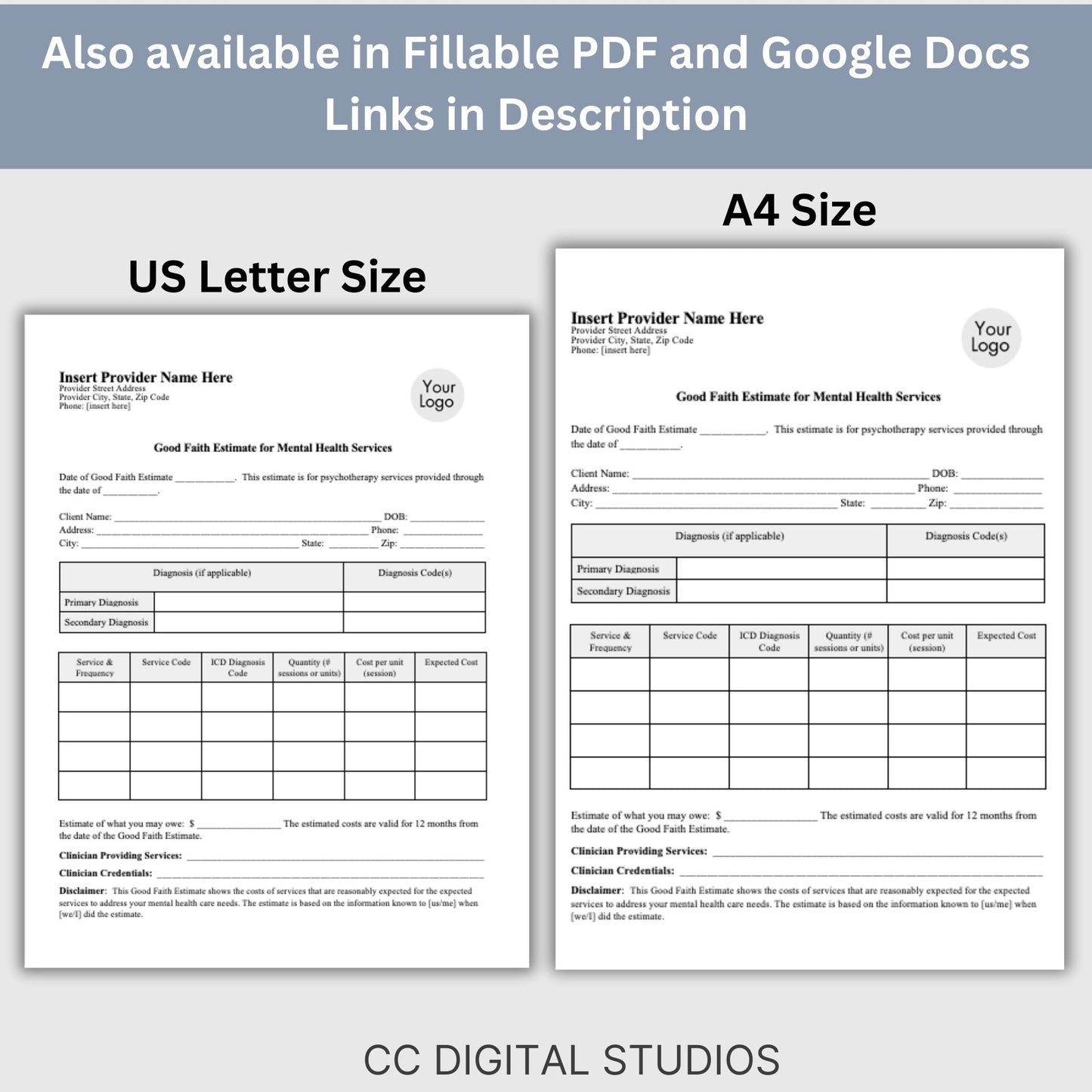 SAVE 35% when you buy our clinical billing bundle for client billing! Set your private practice up for success with billing/invoicing and insurance tools. Professional therapist office billing forms with easy to use WORD Doc templates.