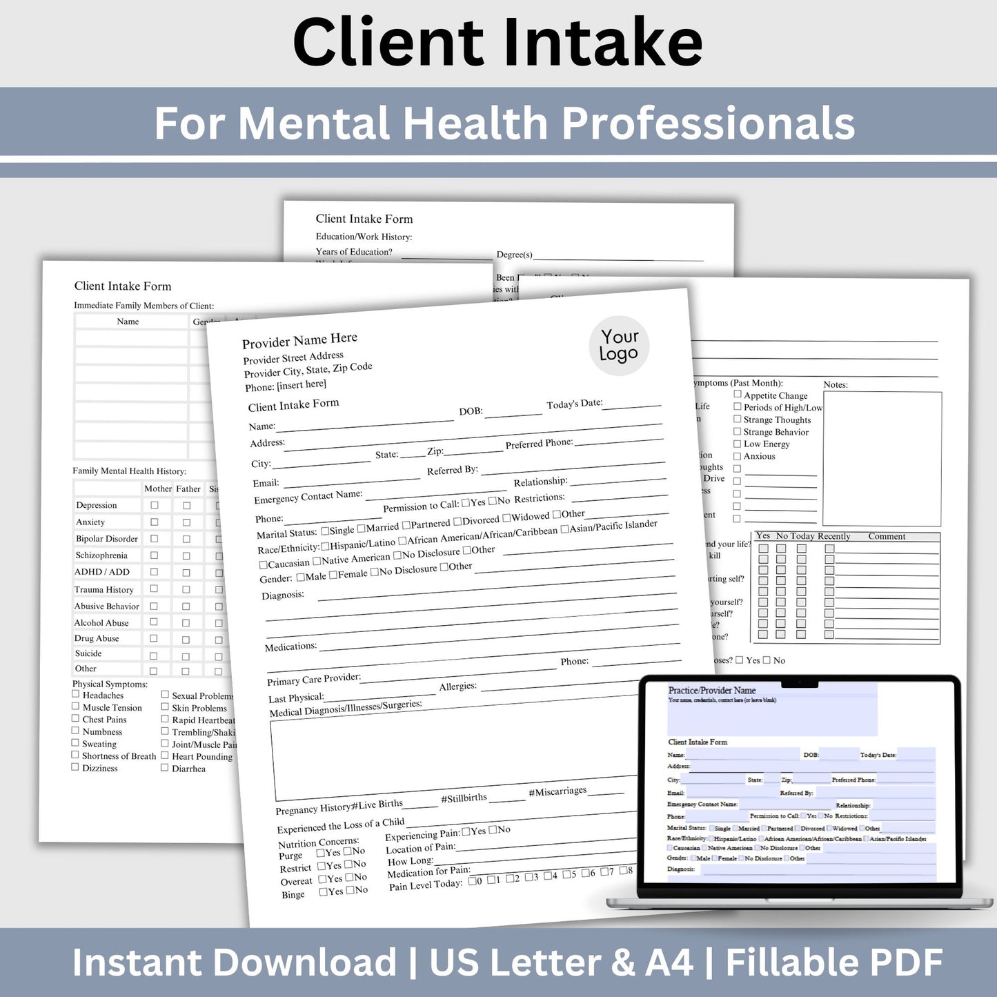 Clinician Documentation Bundle, SAVE 25%, Progress Notes, Client Intake, Treatment Plans, Biopsychosocial Assessment, FREE Discharge Note
