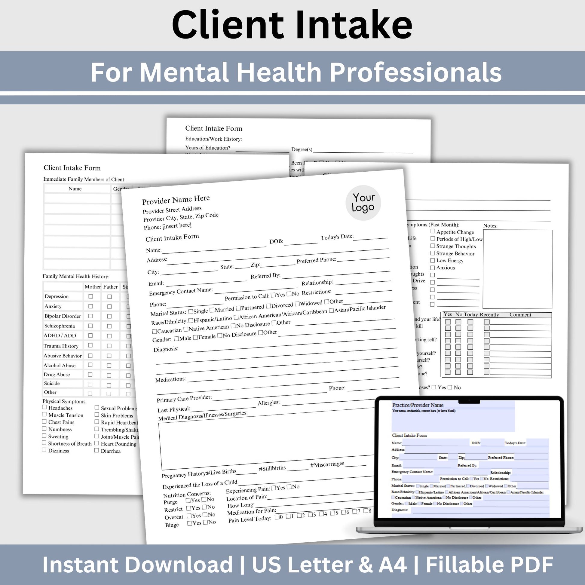 Clinician Documentation Bundle, SAVE 25%, Progress Notes, Client Intake, Treatment Plans, Biopsychosocial Assessment, FREE Discharge Note