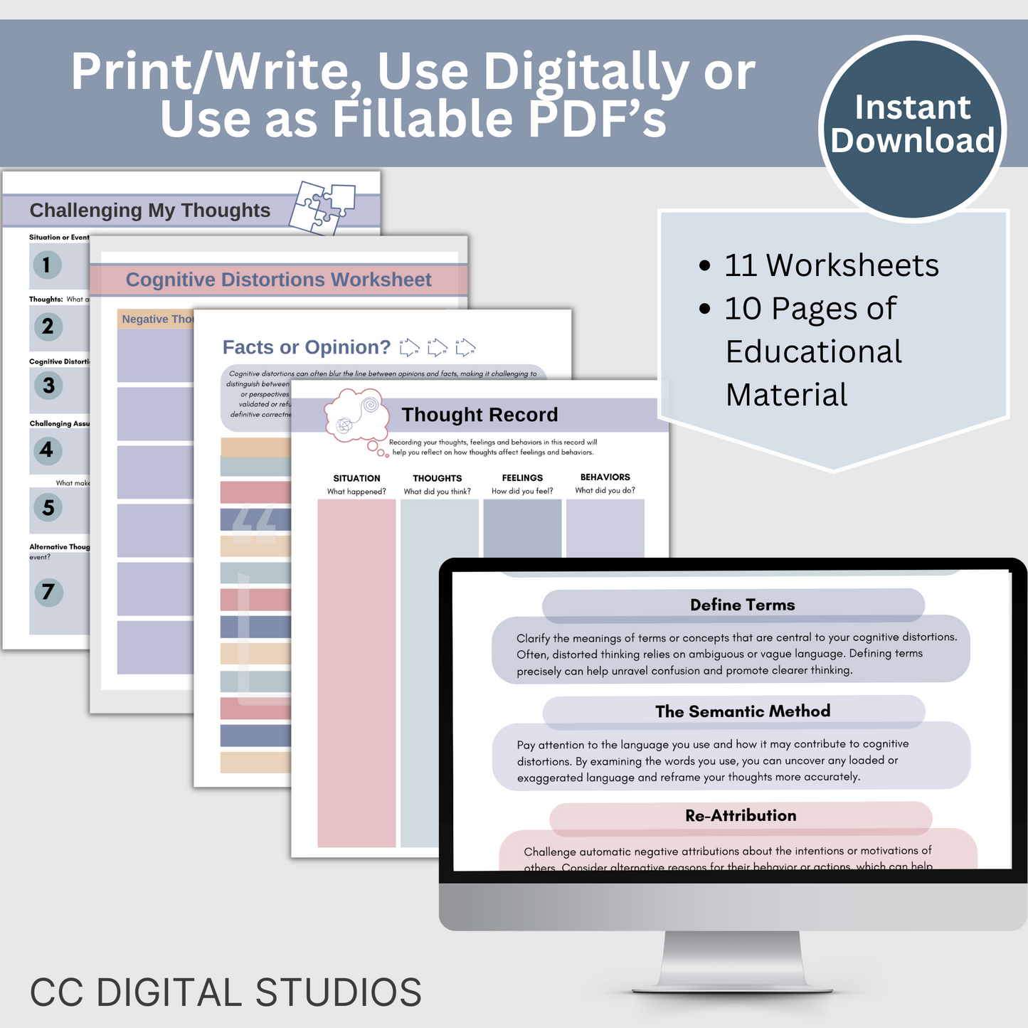 cognitive distortion therapy worksheets are designed to help you gain insight into and challenge your thinking patterns. Crafted to guide you through the process of identifying and addressing specific cognitive distortions