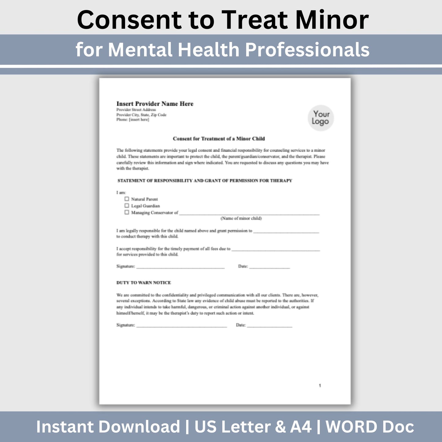 Consent to Treat Minors: Mental Health Treatment