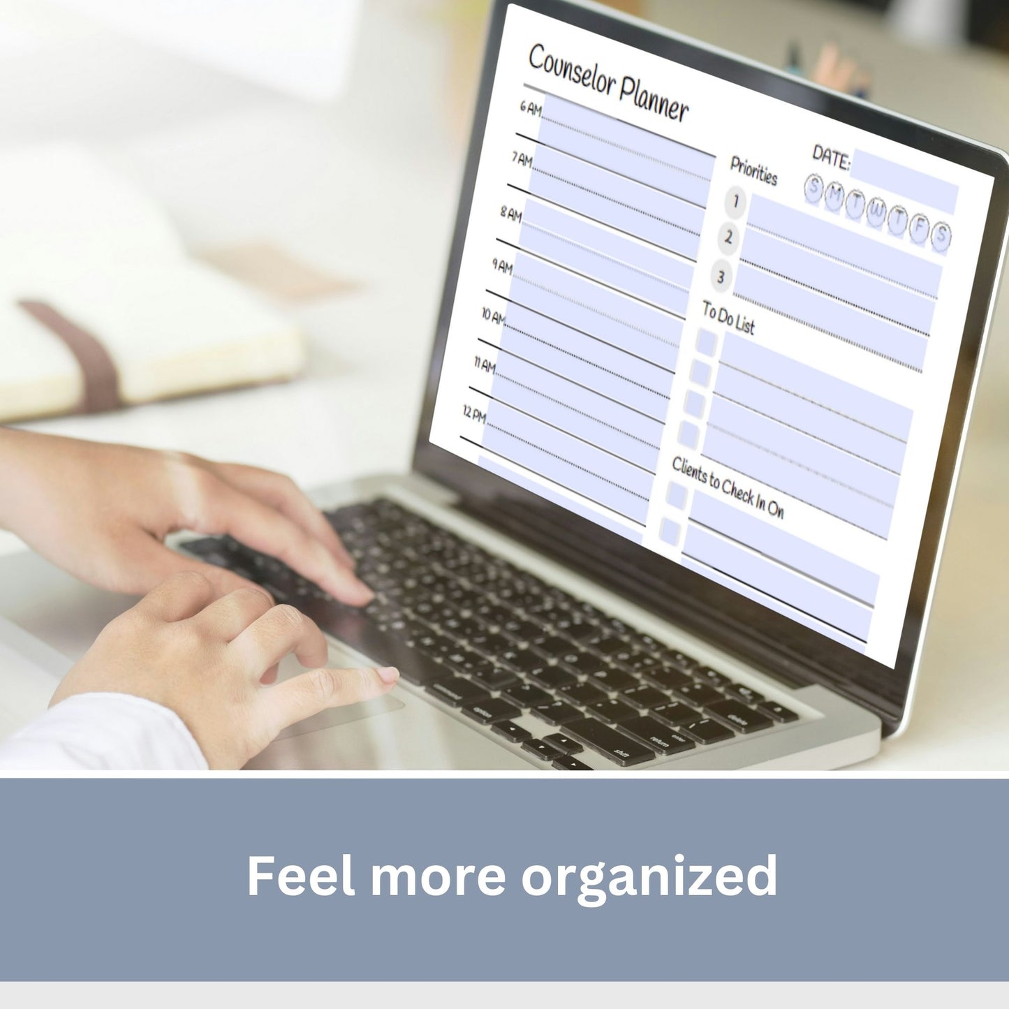 Counselor Daily Planner 30 Min Daily Planner