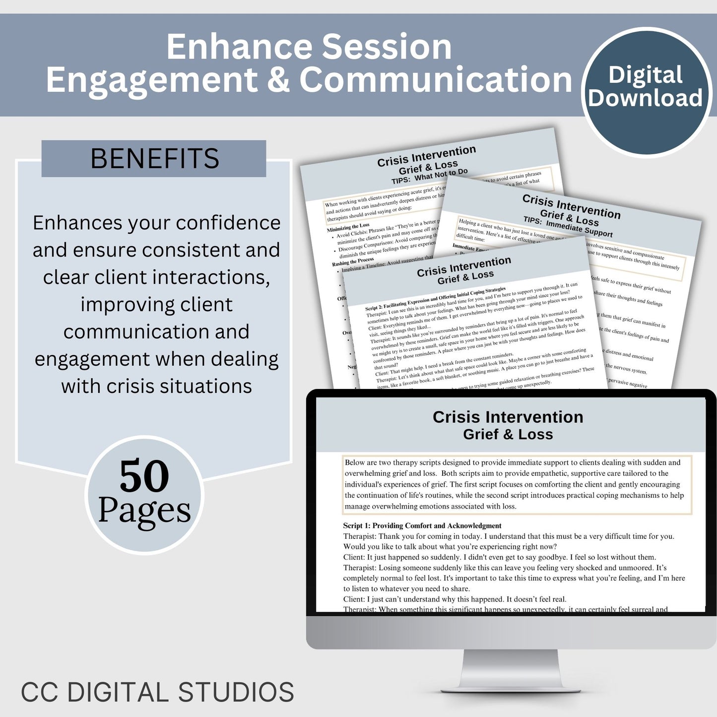 Crisis intervention therapy scripts and tips. Unlock the full potential of your therapeutic practice with our comprehensive 50 page Mental Health Therapy Scripts, covering 27 crisis intervention therapy sessions.