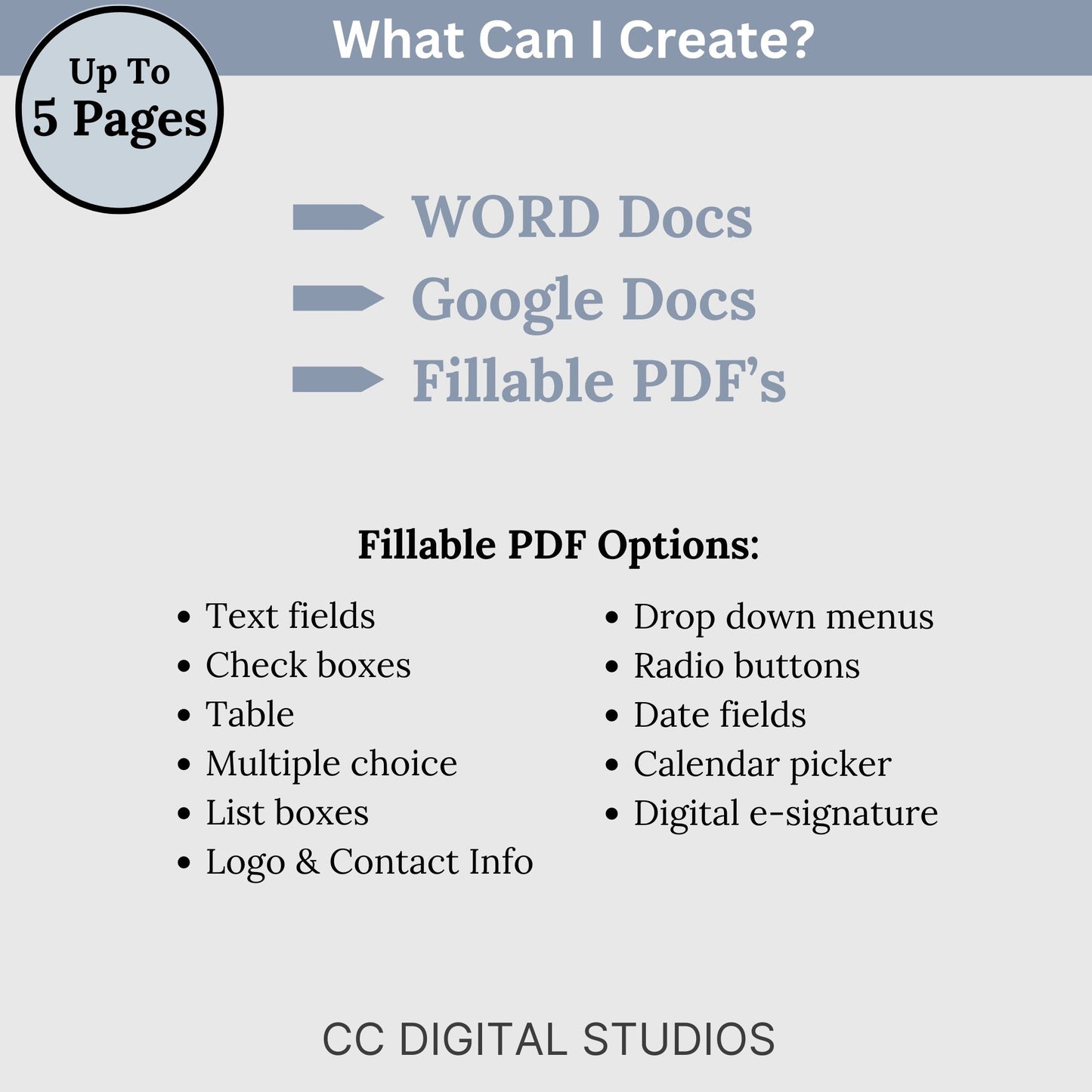 Custom Template Design: Standard Package