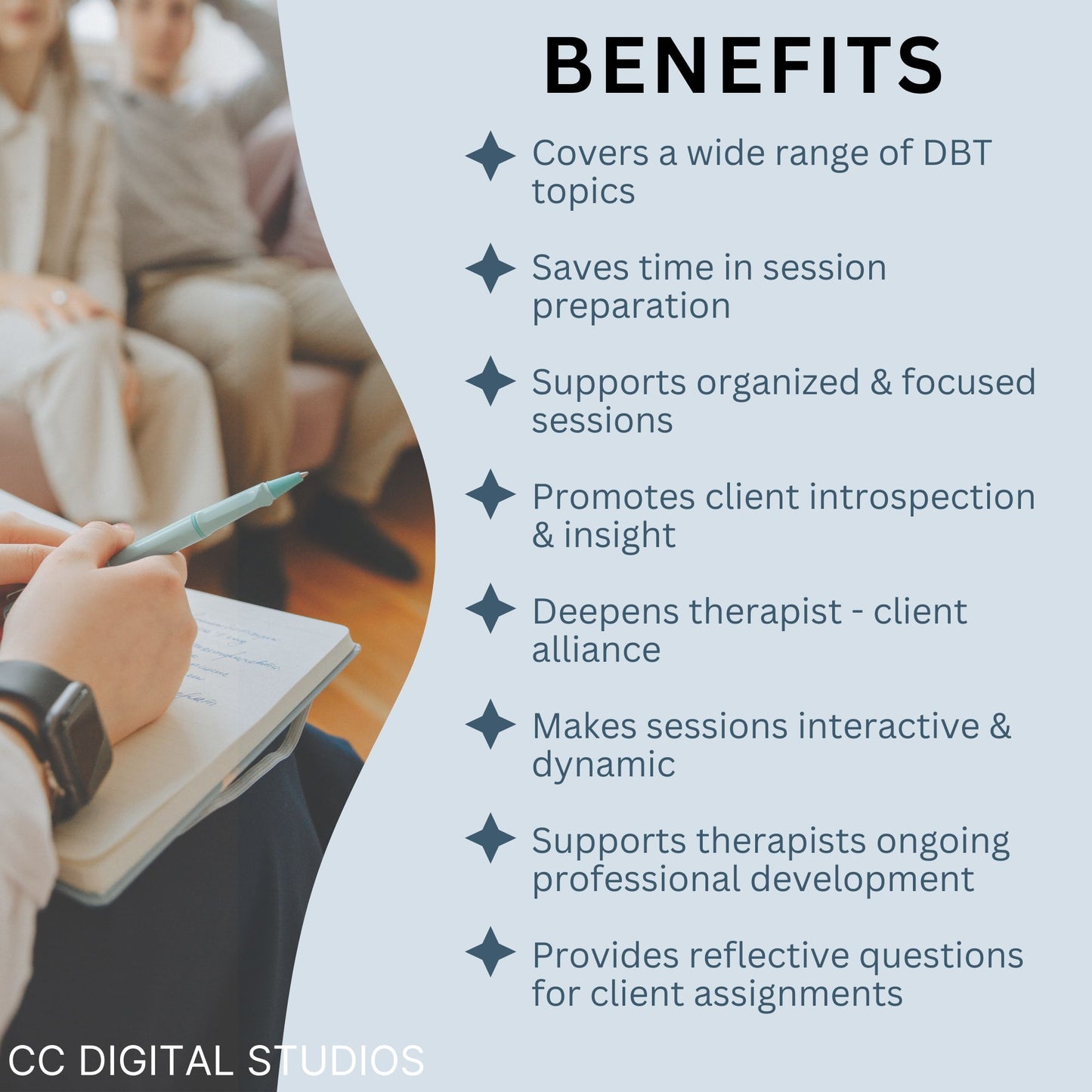 DBT skills in therapy sessions with our comprehensive Therapy Questions Reference Sheet, designed to facilitate meaningful discussions and foster self-reflection. With 450 therapy questions, this therapy cheat sheet is an invaluable tool for counseling offices, offering a practical guide for psychotherapy sessions.