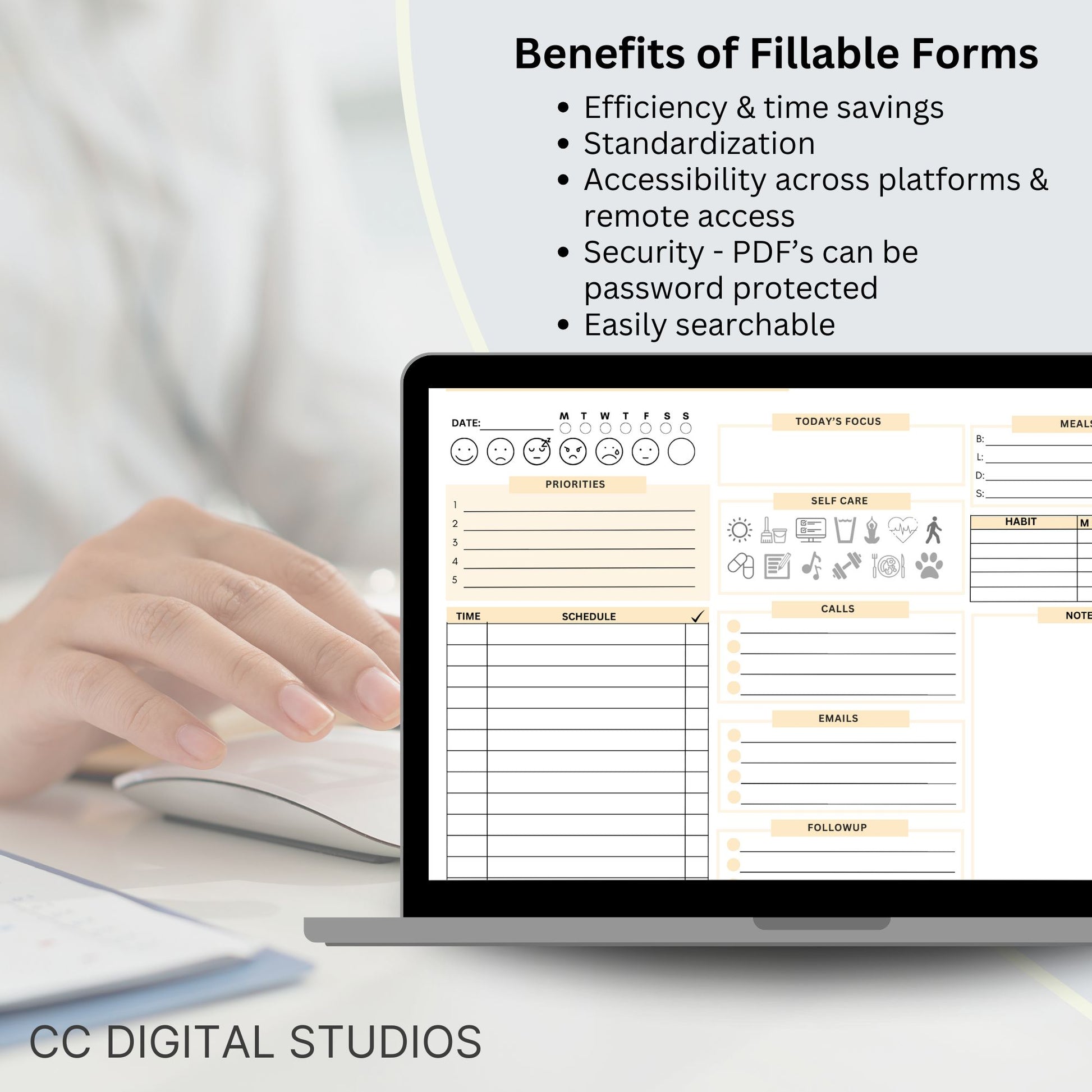 Get ready to boost your productivity and conquer your daily schedule with this beautifully designed digital and printable daily planner. Whether you're a busy professional, a diligent student, or a super-organized individual, this planner is your secret weapon to stay on top of your game.
