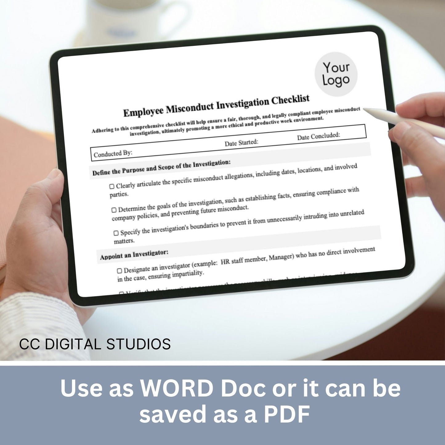 Employee Misconduct Form - Editable WORD DOC