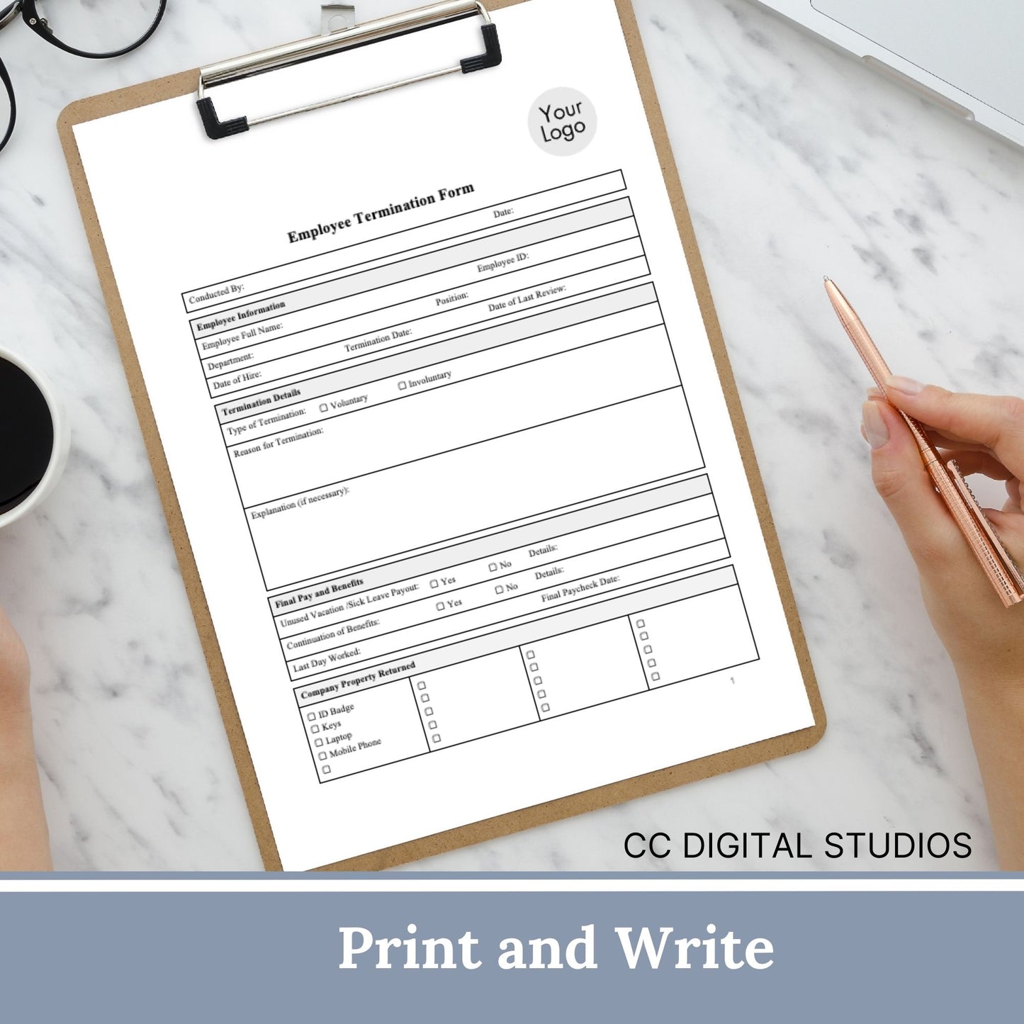 Employee Termination Template - Editable WORD DOC