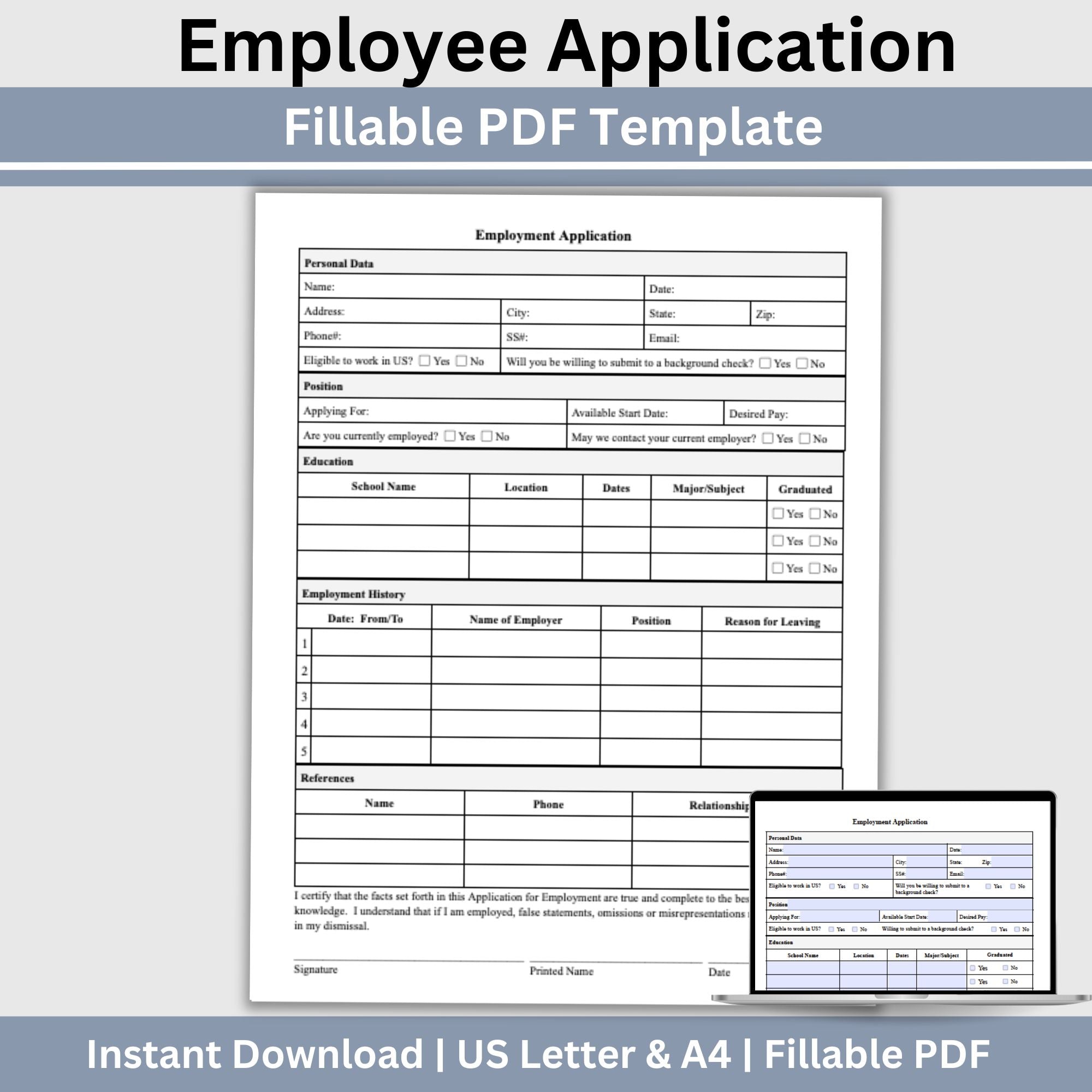 Employment Application - Fillable PDF – CCDigitalStudios employment-application-fillable-pdf-ccdigitalstudios