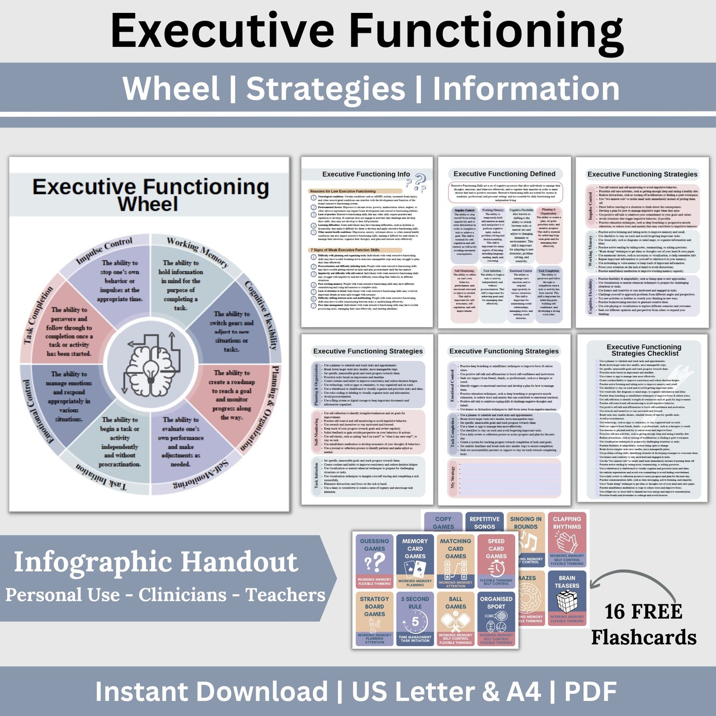 Emphasizing neurodivergent perspectives, it covers executive functioning skills such as impulse control, working memory, cognitive flexibility, planning, organization, self-monitoring, task initiation, emotional control, and task completion