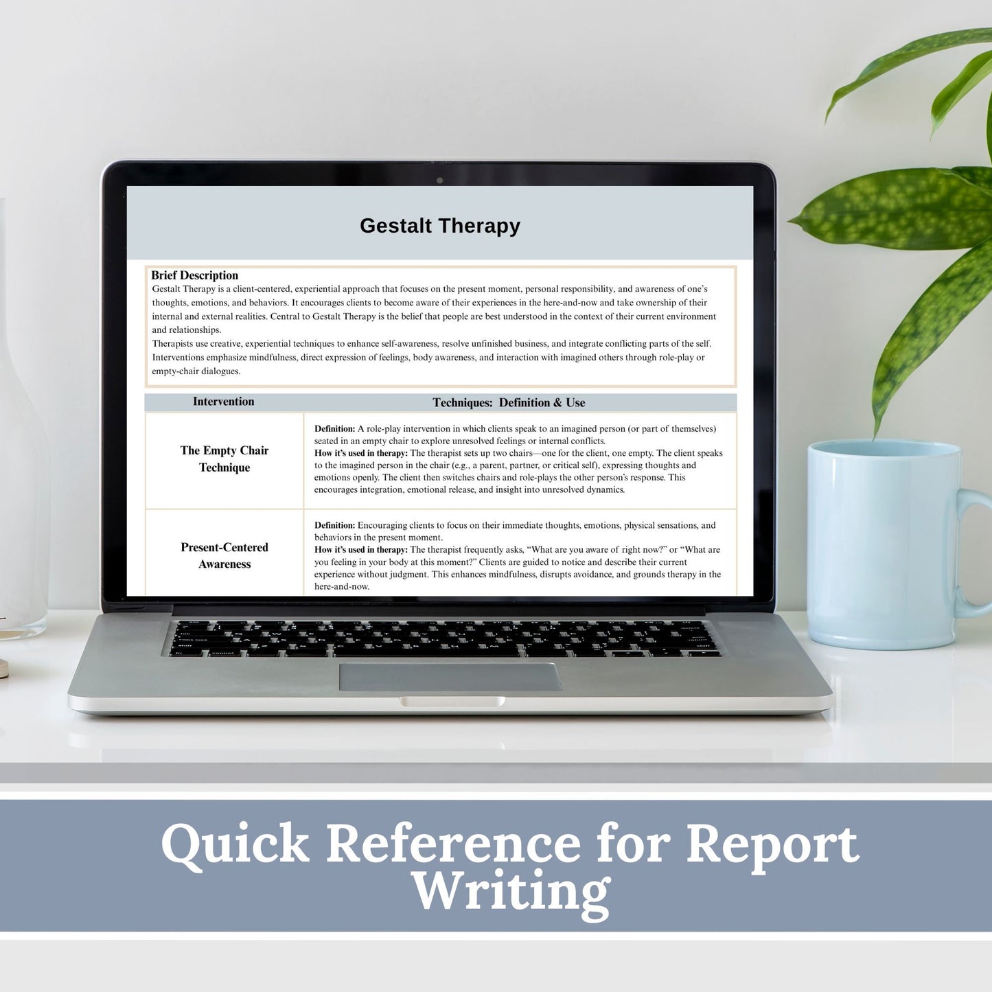 Gestalt Therapy Intervention List Cheat Sheet