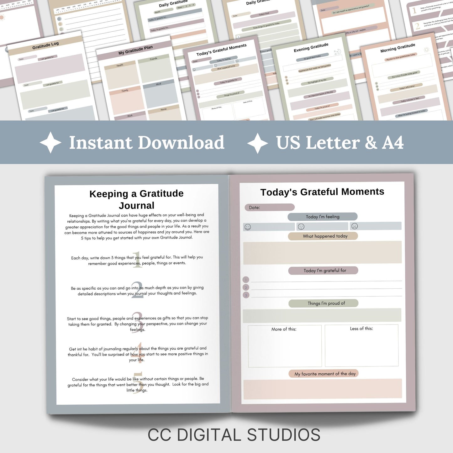 Gratitude Journal, designed to help you explore your feelings and cultivate a positive mindset. Gratitude Journal With Journal Prompts, Gratitude Worksheets for Self Care Planner, Wellness Journal Self Reflection, Positive Thinking