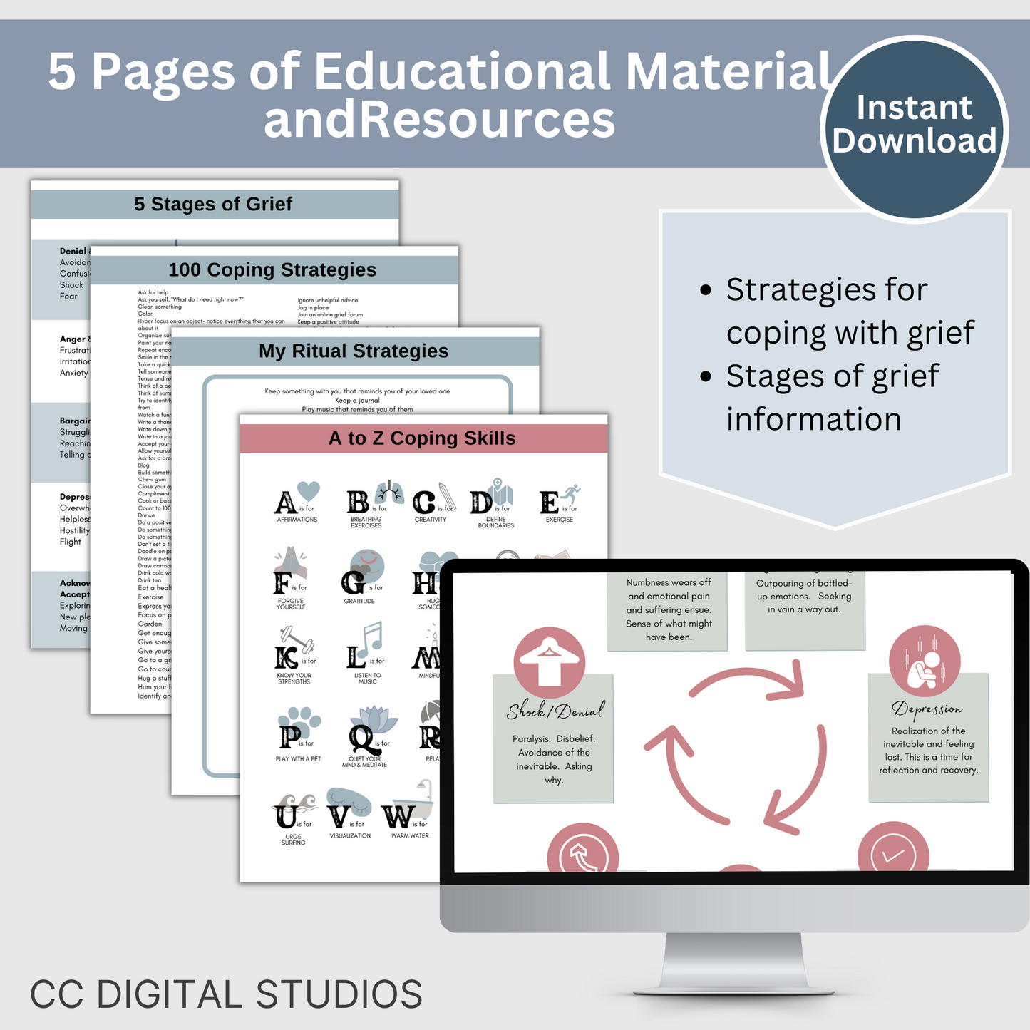 Worksheets aim to guide you through the emotions linked with grief & loss. They are valuable tools for your healing journal, whether you are navigating your personal journey or offering support to clients. Consider them as a thoughtful sympathy gift.