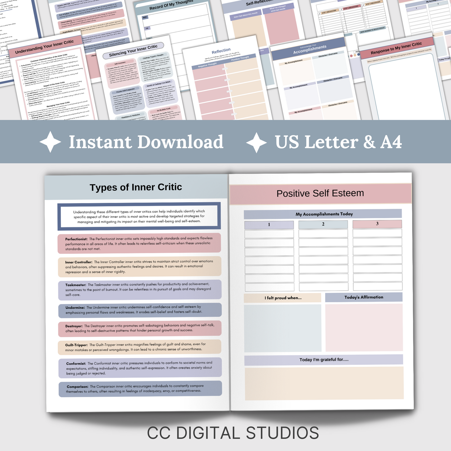 Inner Critic therapy resources, rooted in CBT, empower you to silence your inner critic, boost self-esteem, and foster self-compassion. Counseling office therapy resources