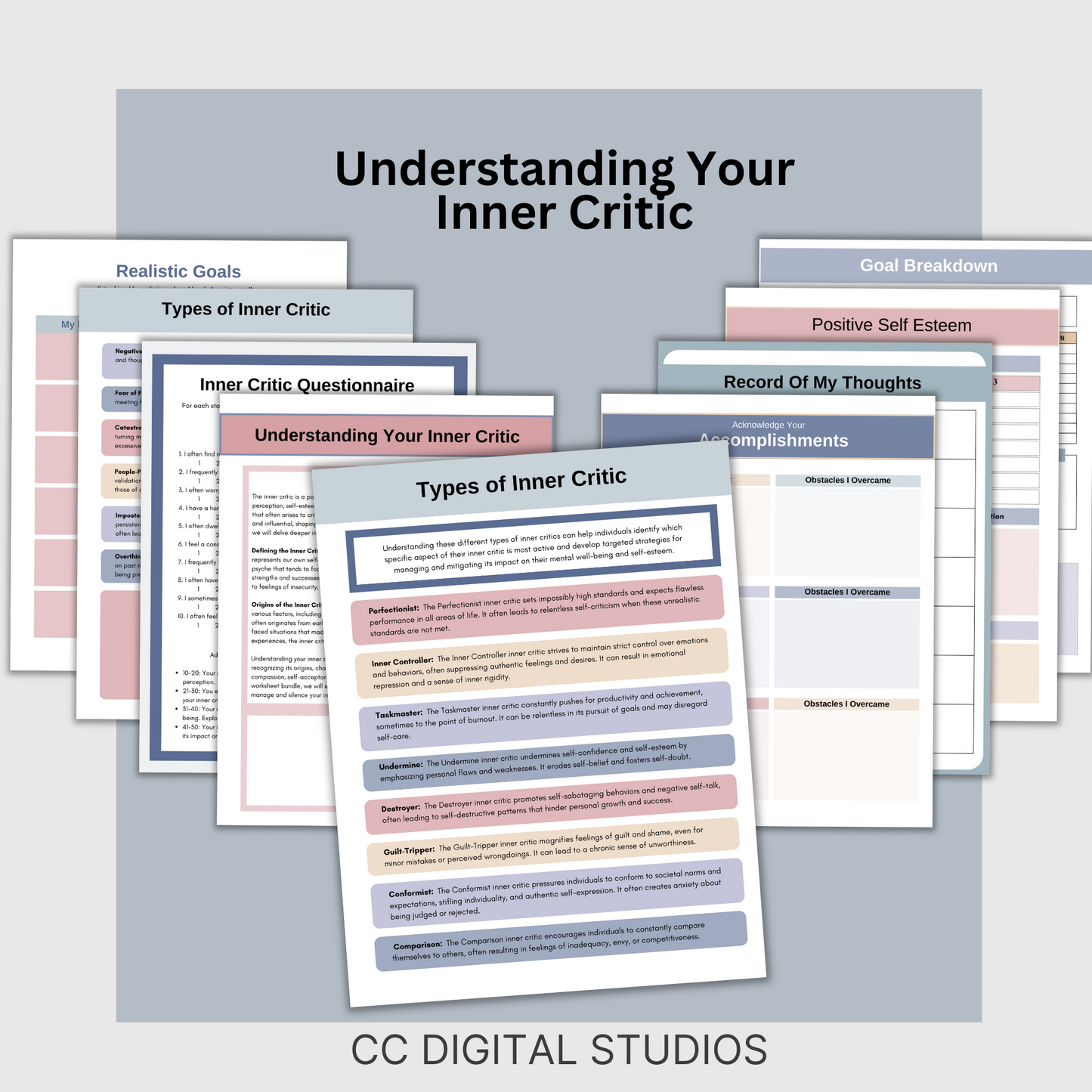 Inner Critic therapy resources, rooted in CBT, empower you to silence your inner critic, boost self-esteem, and foster self-compassion. Counseling office therapy resources