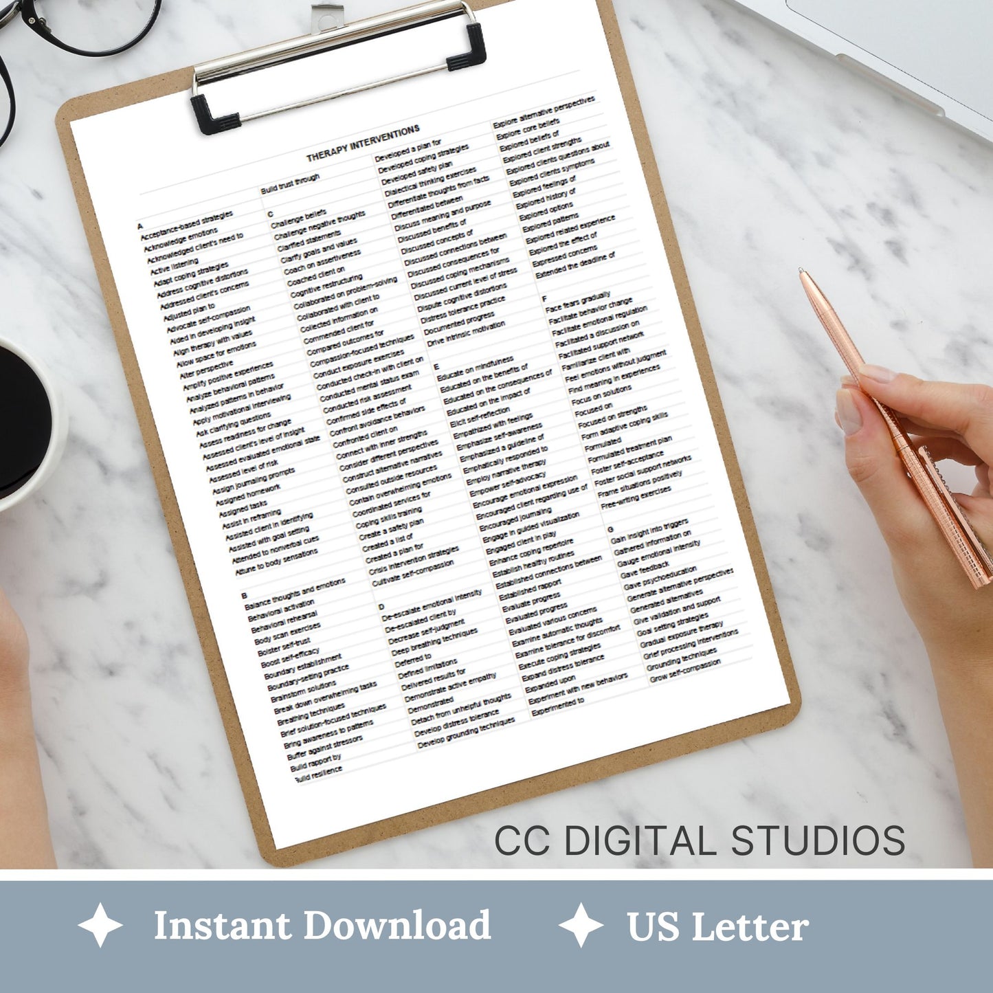 Therapy Interventions List