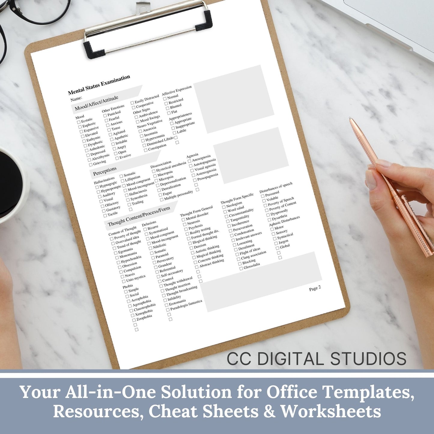 Mental Status Exam therapy notes fillable PDF template. Effortlessly streamline client onboarding with the therapy template. Tailored for therapists, school psychologist and counselors