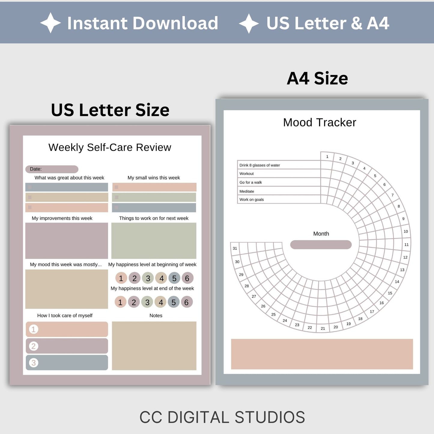 Mood Tracker Worksheets