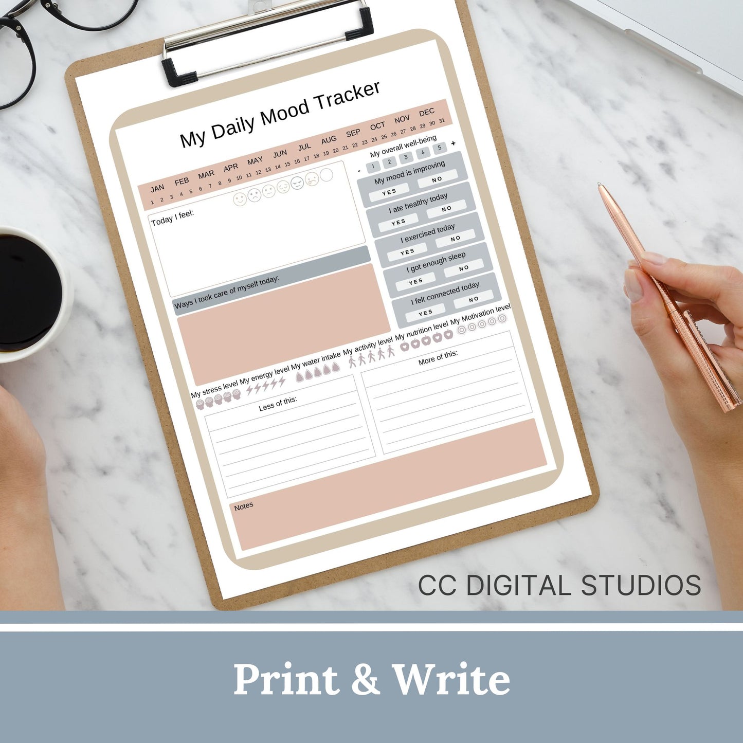 Mood Tracker Worksheets