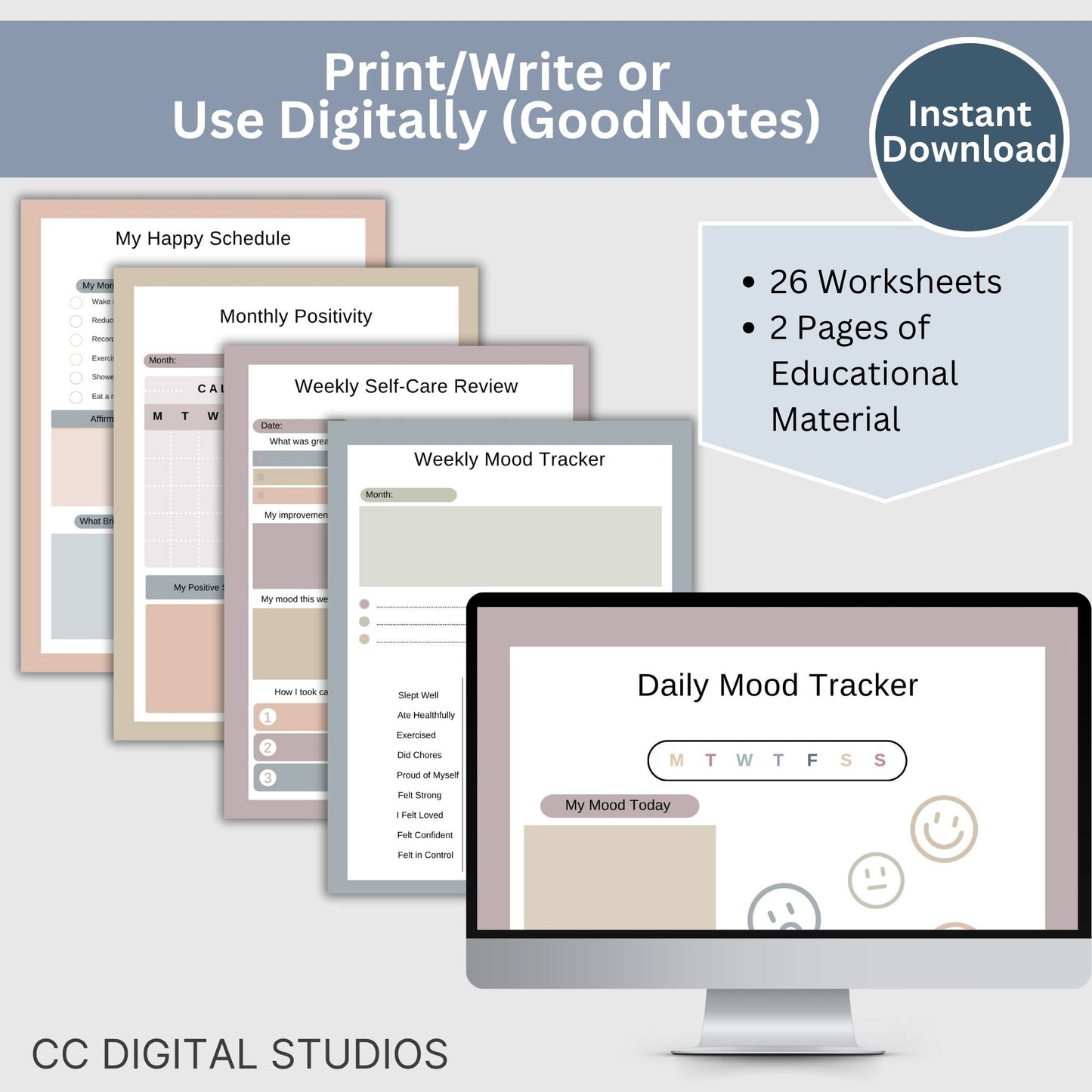 Mood Tracker Worksheets