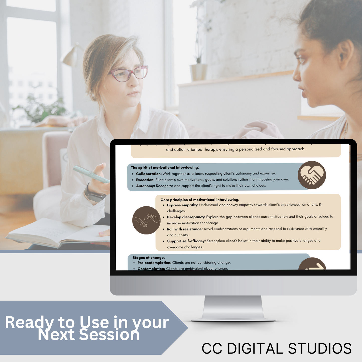 12 pages of therapy questions; 2 page cheat sheet for motivational interviewing. Unlock the power of motivational interviewing with this package designed specifically for therapists and mental health professionals.